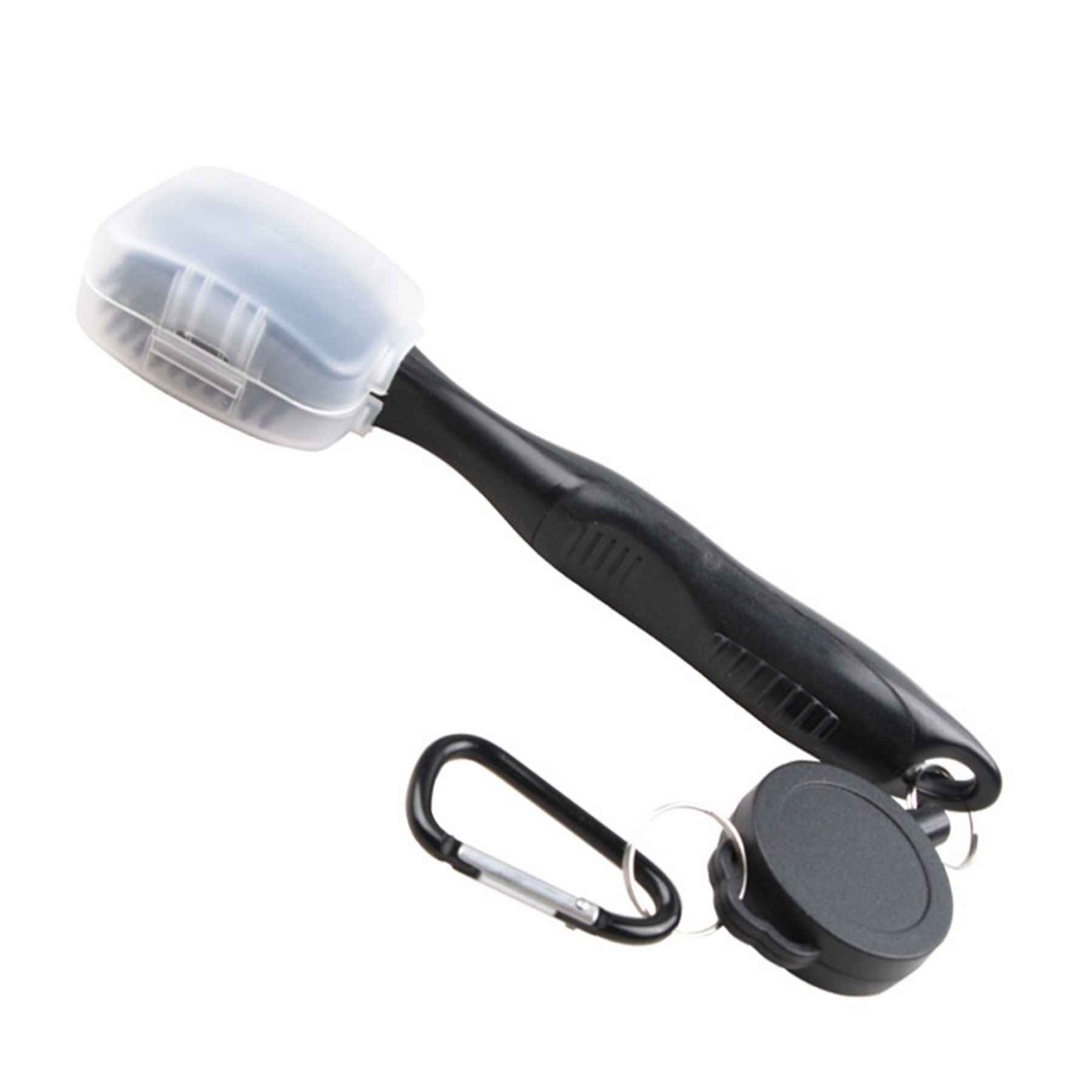 Double-Faced Golf Club Brush With Retractable Chain 2