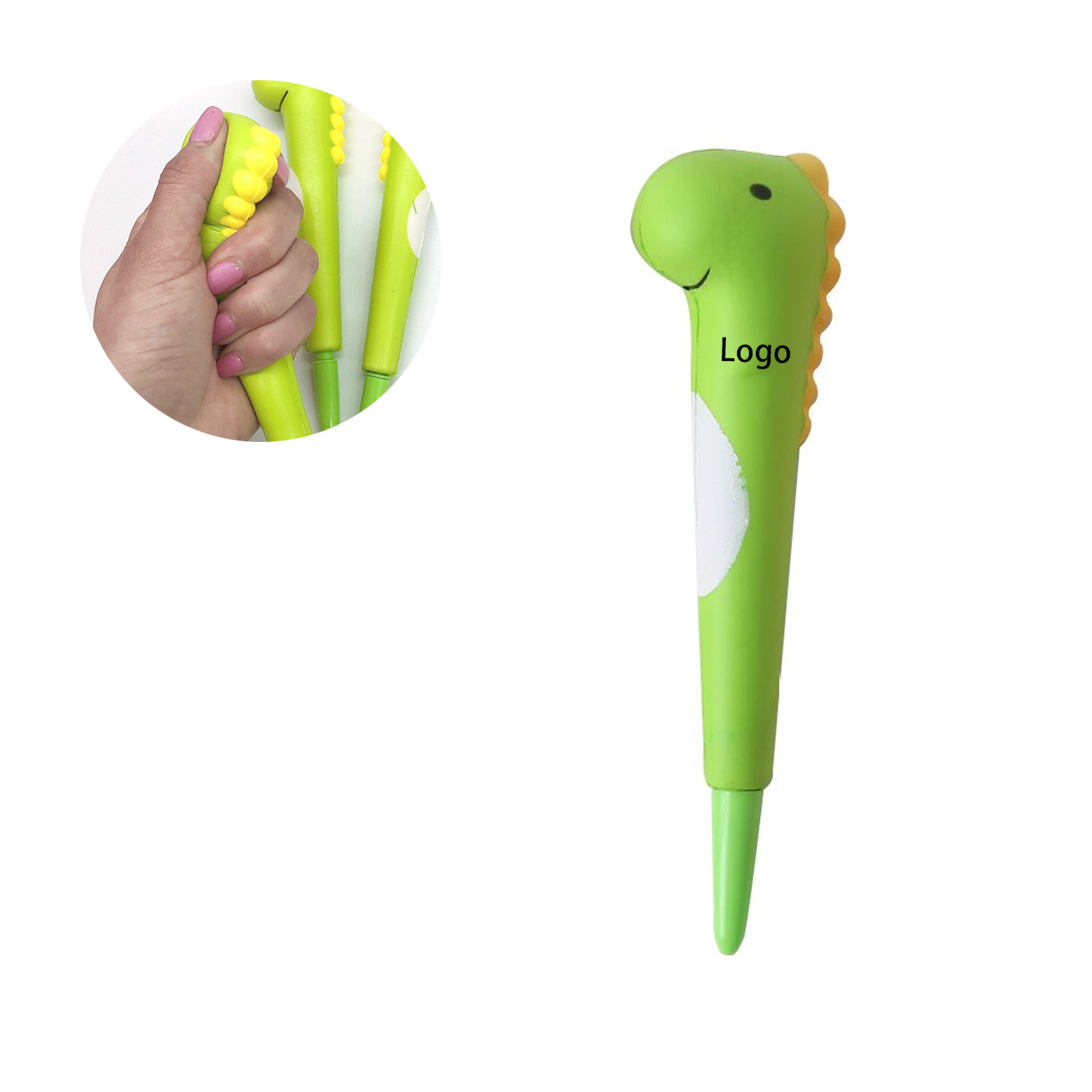 2 in 1 Cartoon Dinosaur Ball Pen and Squeeze Toy 6