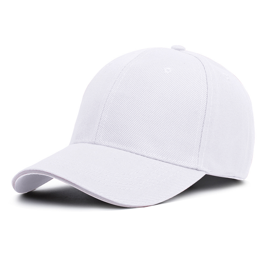 Stock Solid Color Poly Twill 6-Panel Baseball Cap w/ 17