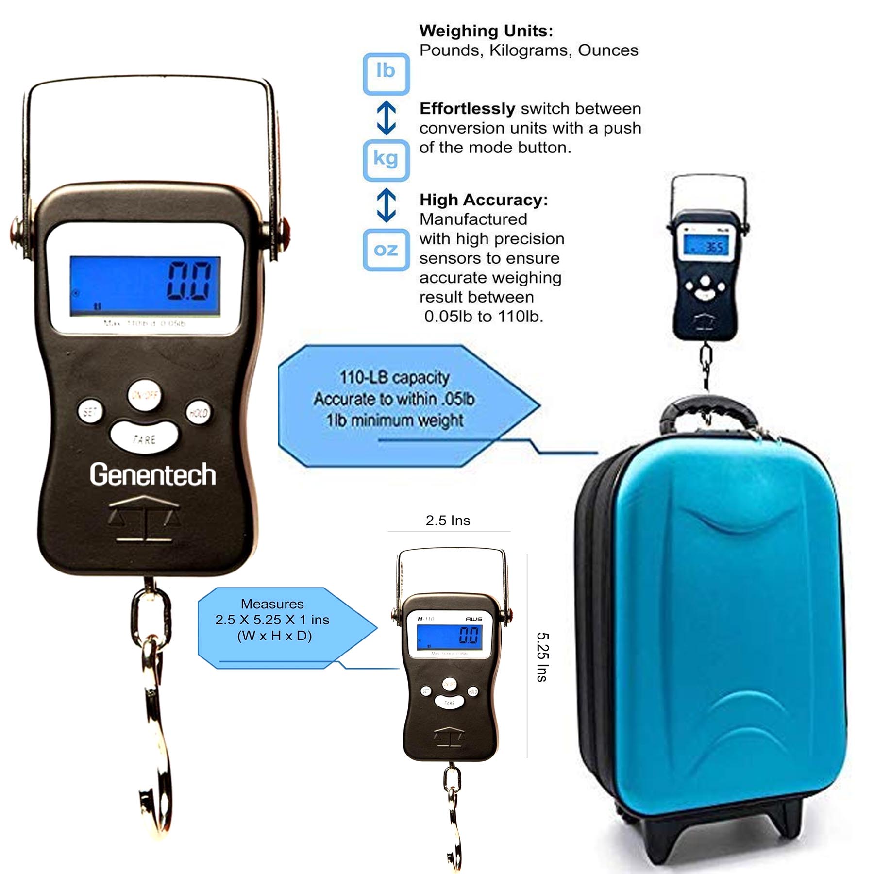 iBank ® Electronic Digital Travel Luggage Scale 1