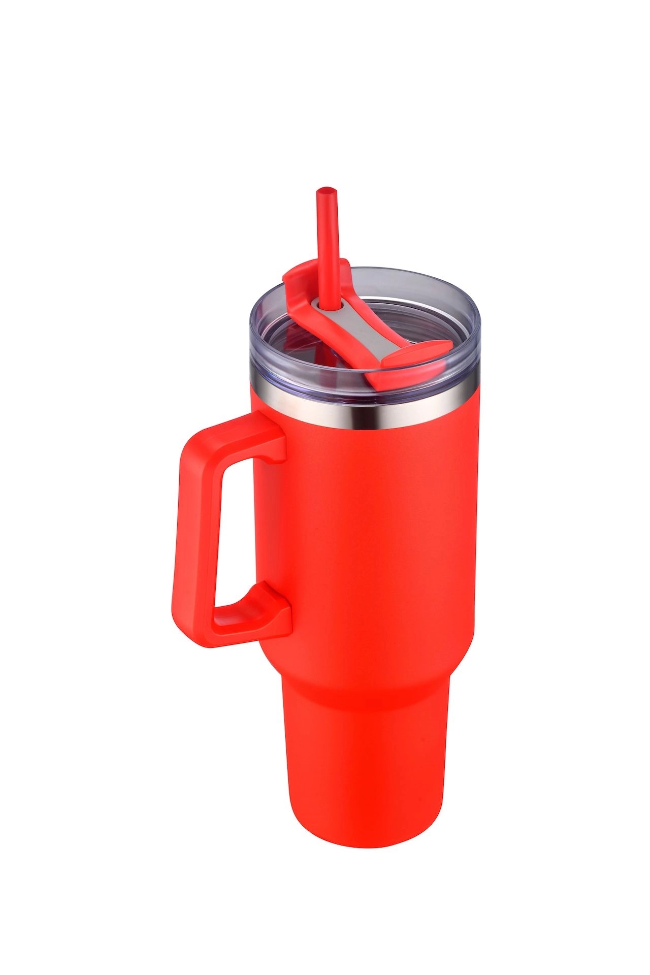 40oz Stainless Travel Mug w/ Handle and Straw 32