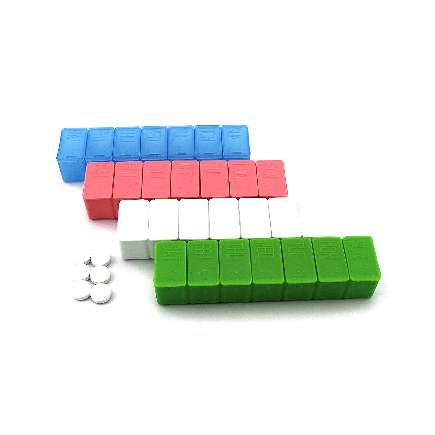 Moq25 Pp Material Braille 7 Day Pill Box 3