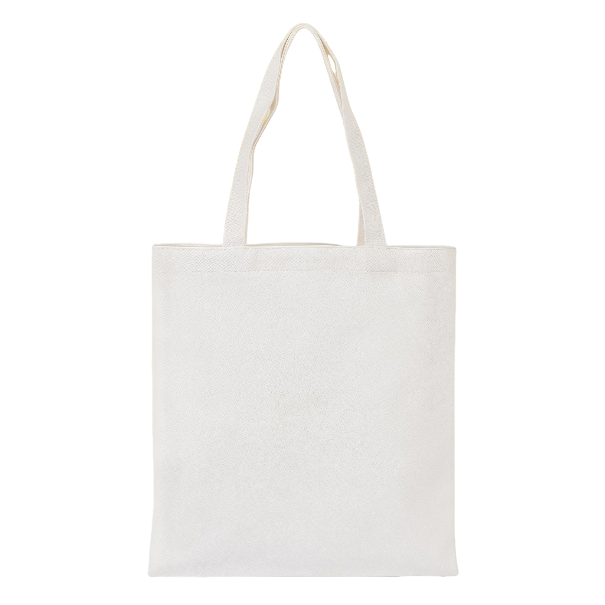 Reusable White Canvas Tote Bag - Large Eco-Friendly Shopping Bag with Handles 3
