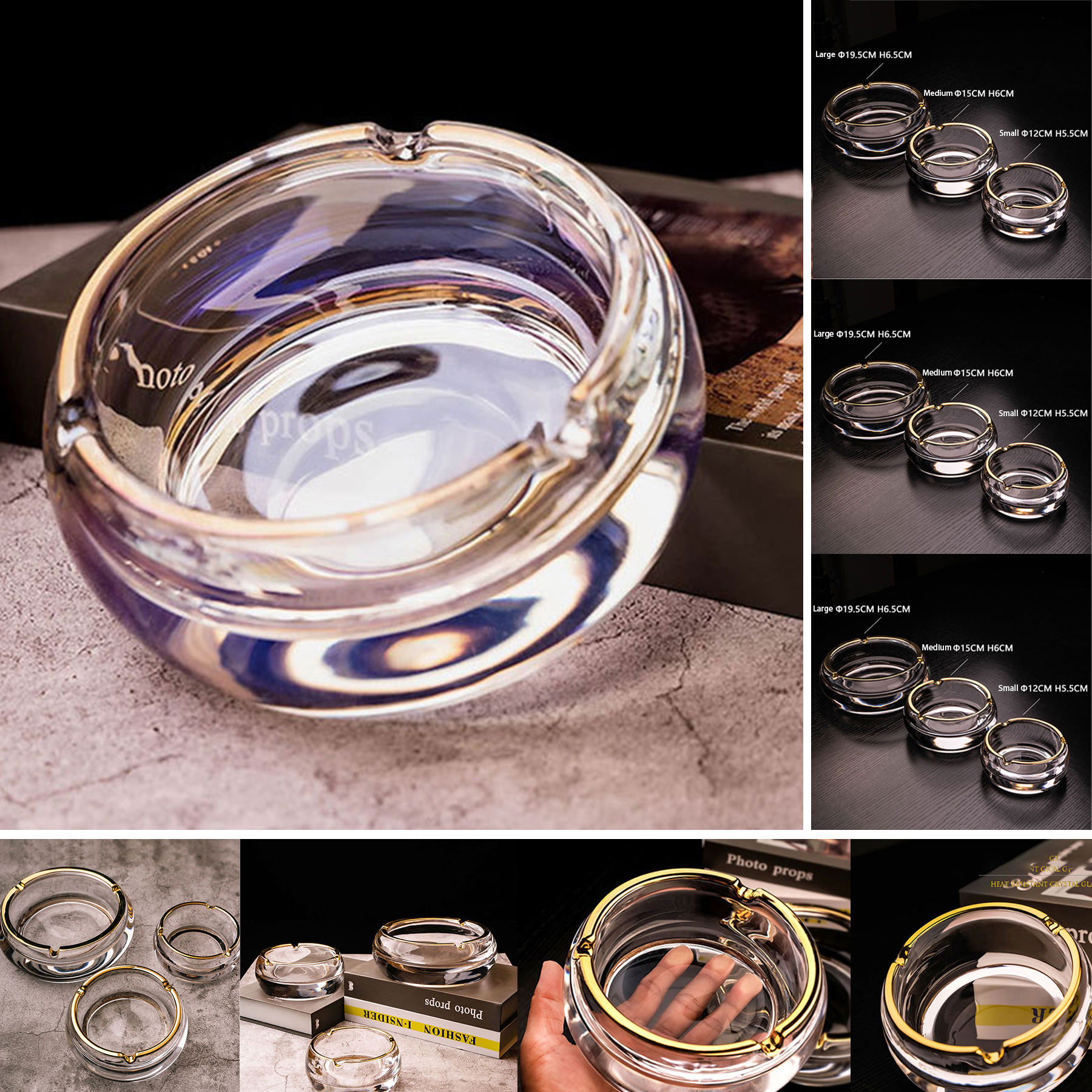 Crystal Glass Ashtray 2