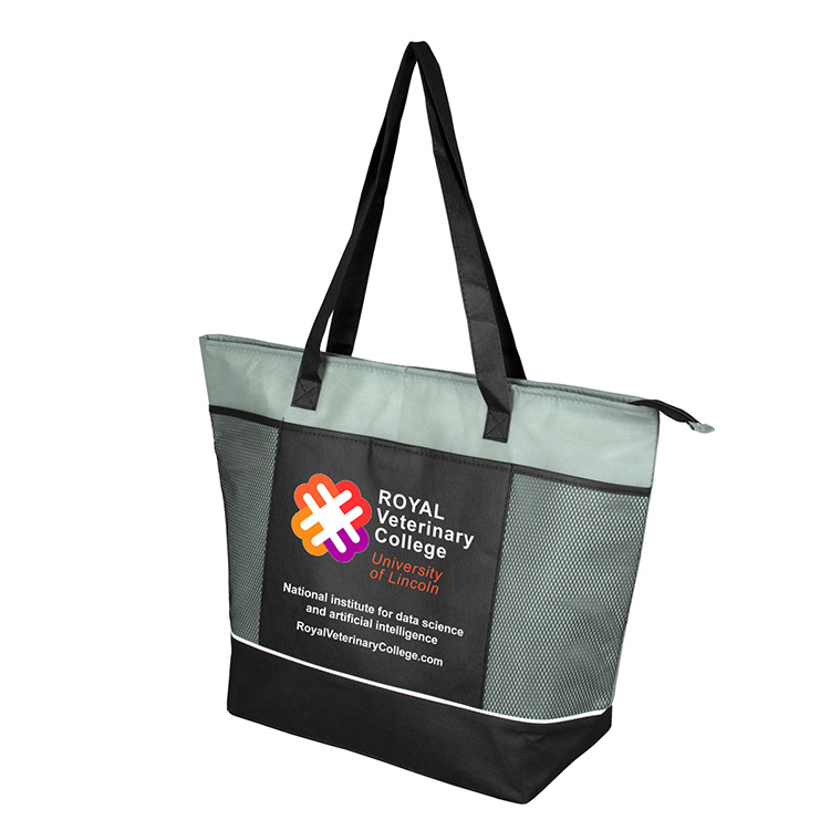 22"W x 16"H x 7 ½"Gusset - "FROST LINE" Super-Sized Insulated Zipper Cooler Tote 30