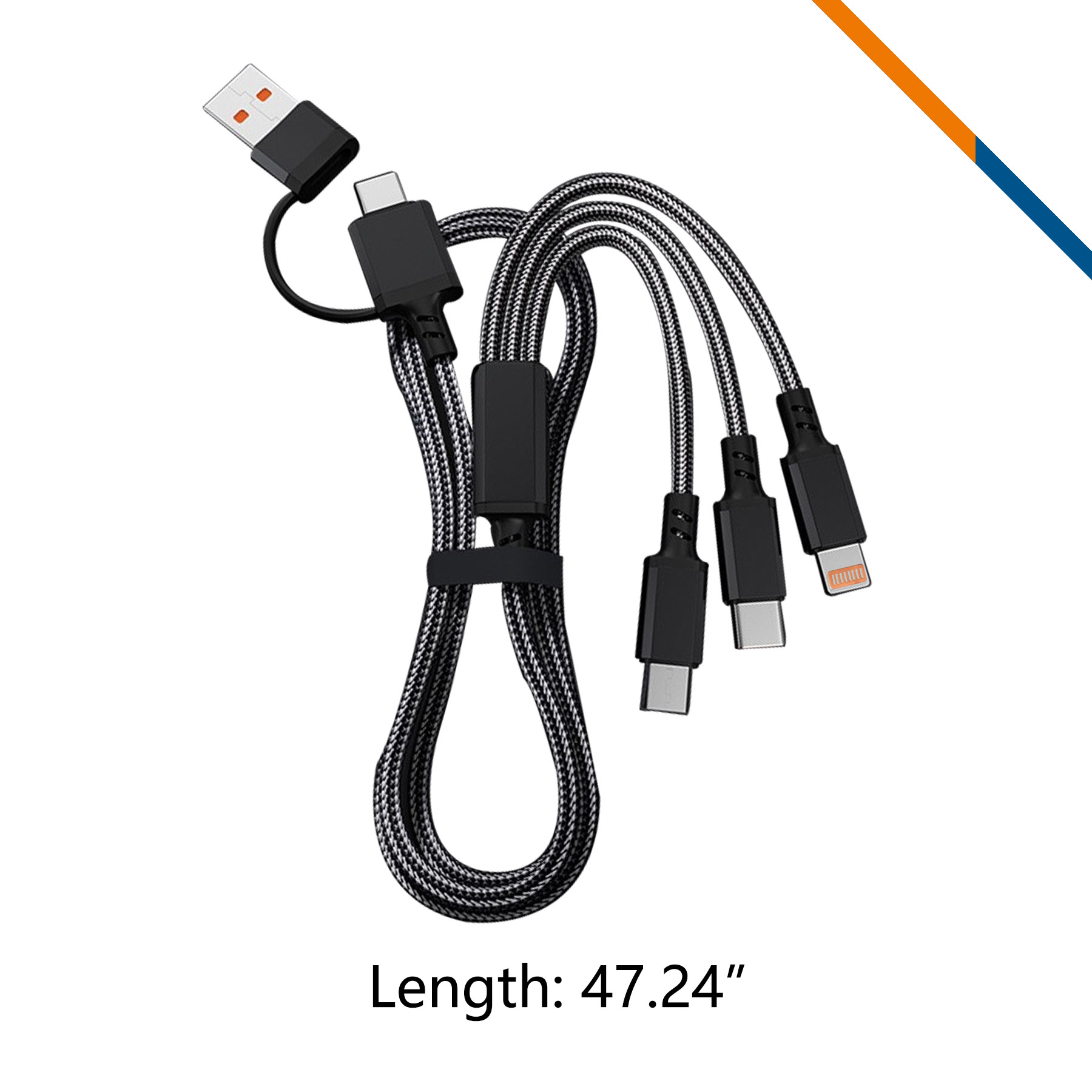 ZapCord 5in1 Fast Charging Data Transfer Cable 12