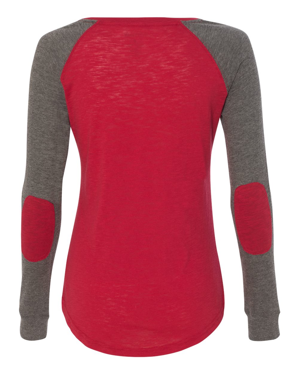 Women's Preppy Patch Slub Long Sleeve T-Shirt - T66 48