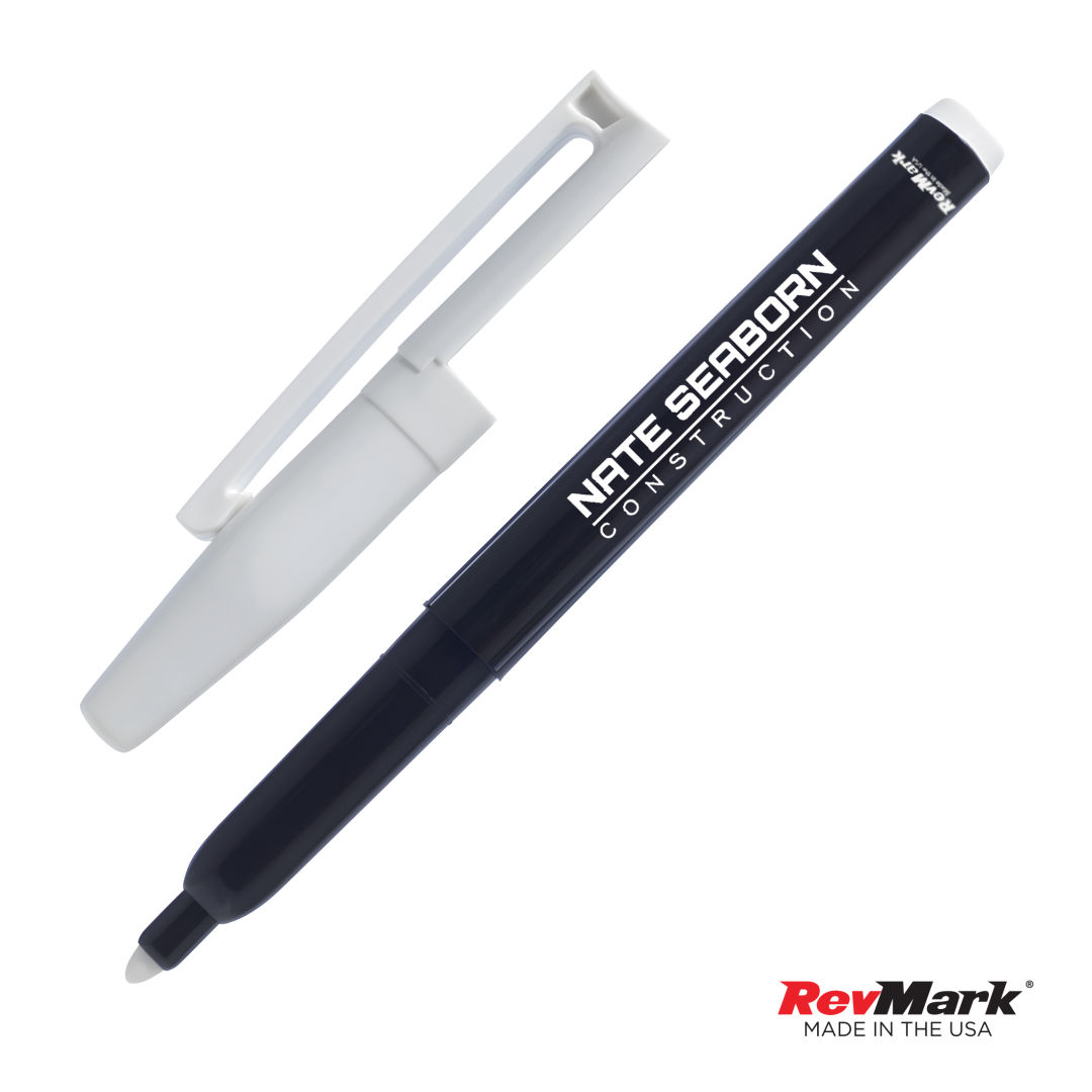 RevMark® Black Barrel Industrial Wet Erase Marker w/clip 1