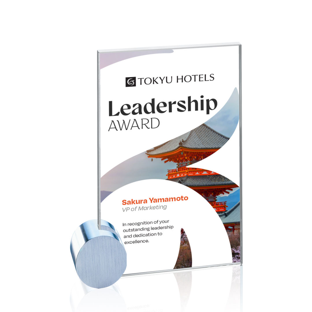 Bermuda VividPrint™ Award - Starfire/Chrome Circle 20