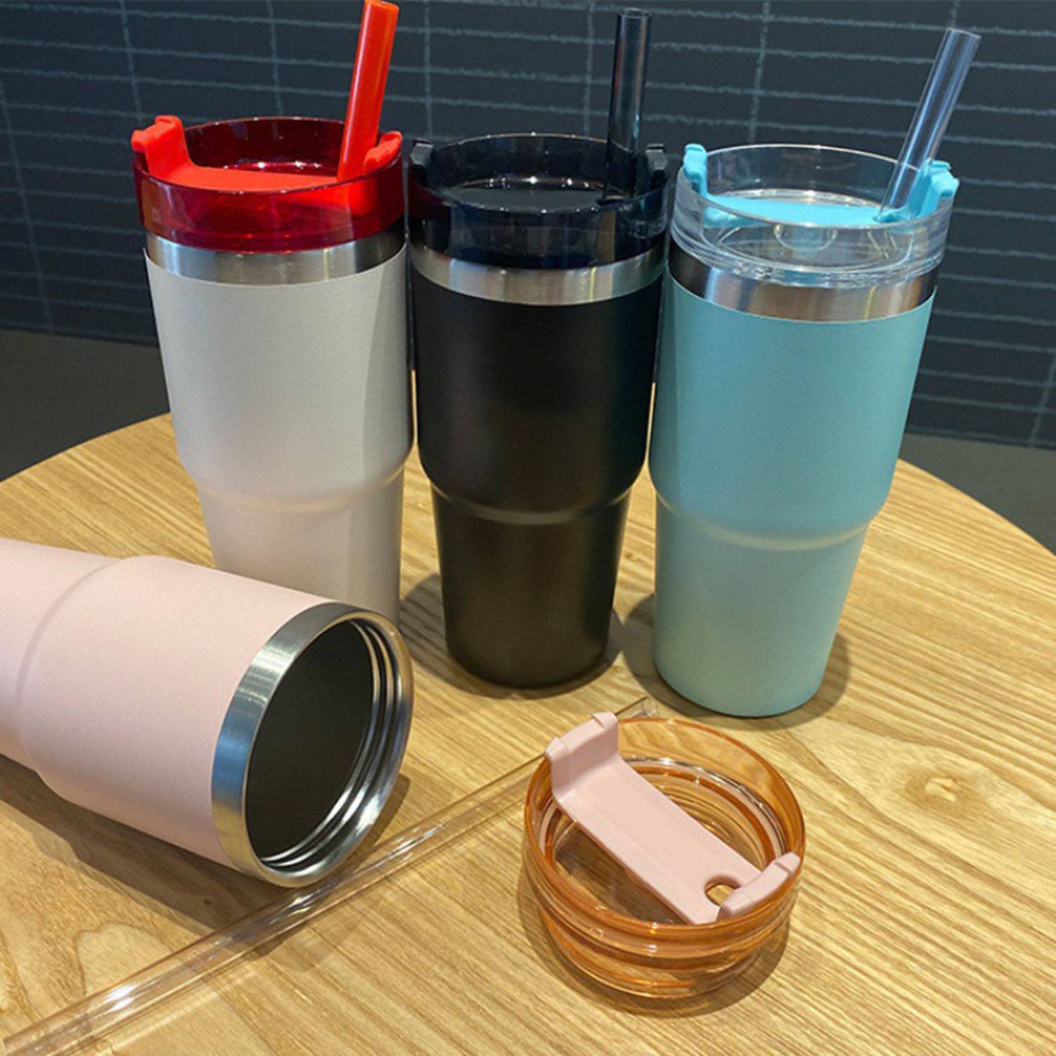 20OZ Stainless Steel Insulated Cup With Straw 5