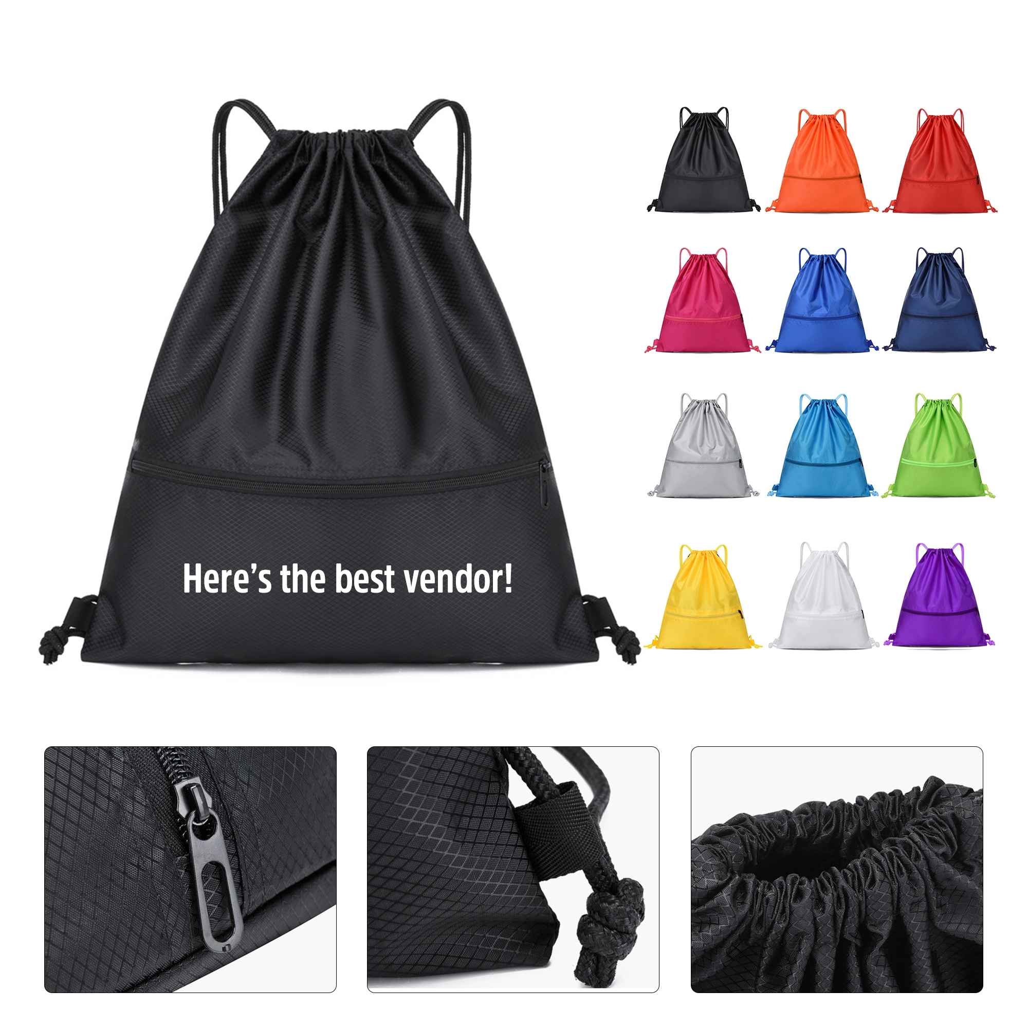 17"x20" Resuable Polyester Drawstring Bag 3