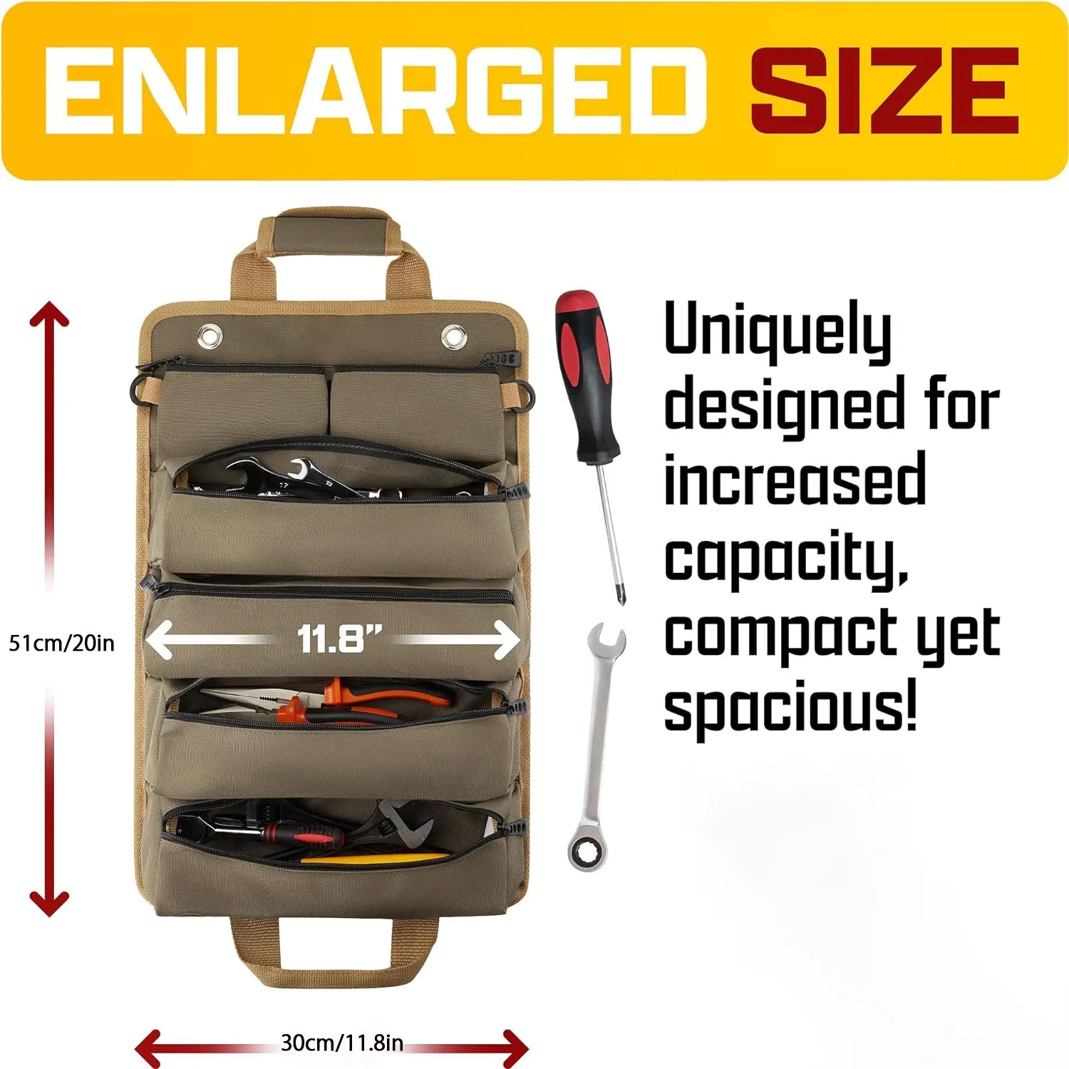Heavy Duty Roll Up Tool Bag Organizer 5