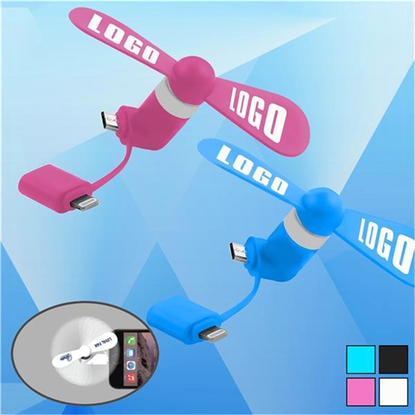Mini Fan with Lightning and Micro USB 2