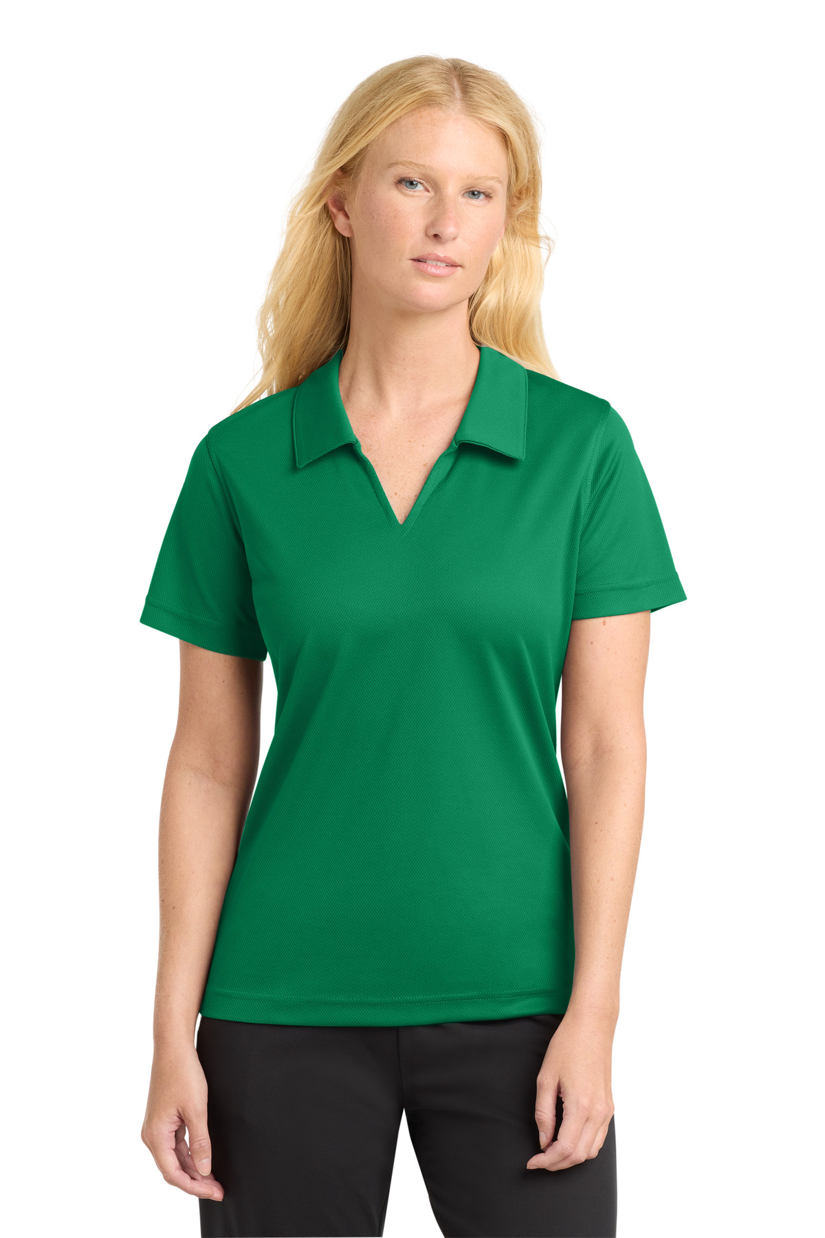 Sport-Tek Women's Dri-Mesh V-Neck Polo. L469 7