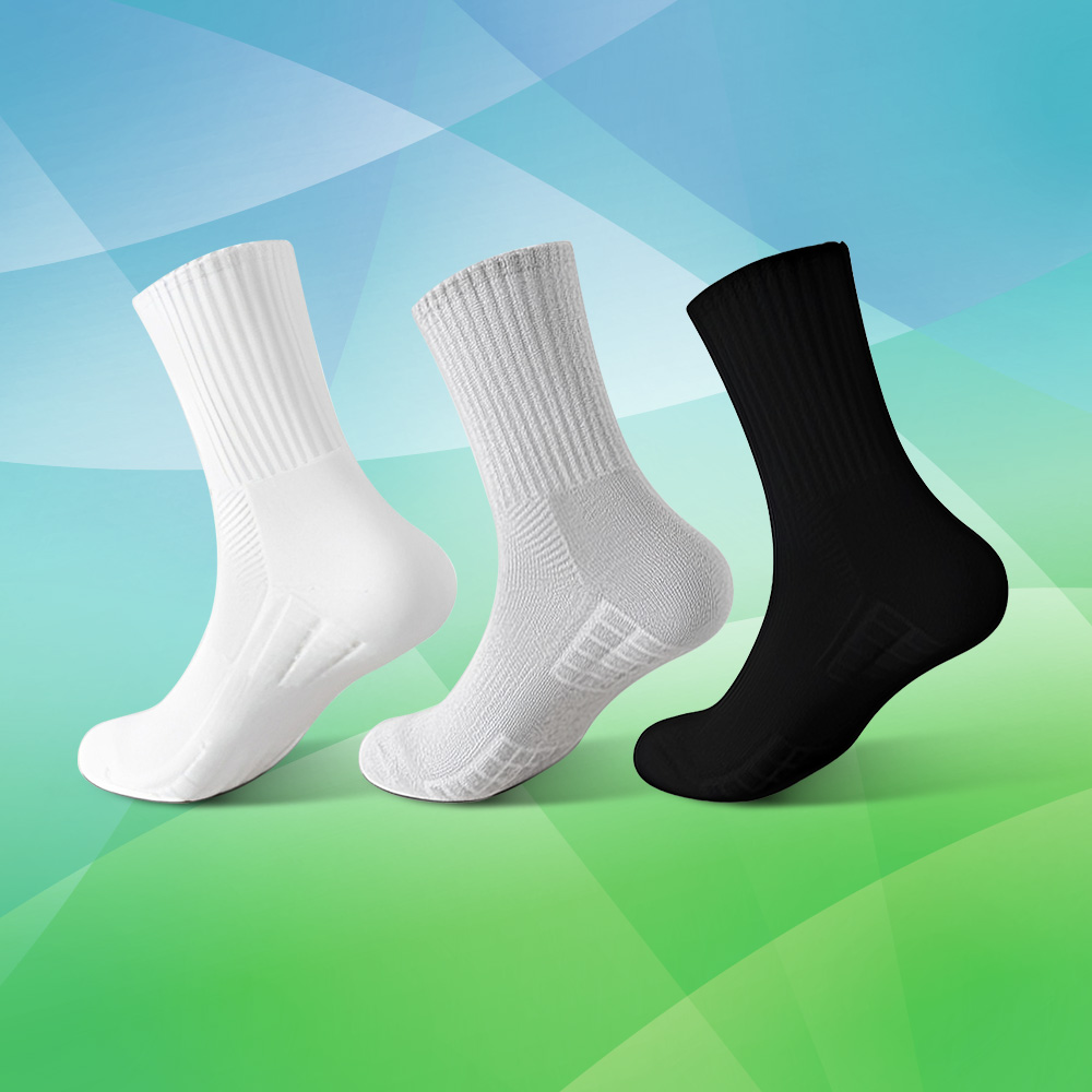 Three Quarter Cushioned Sports Non-Slip Unisex Socks