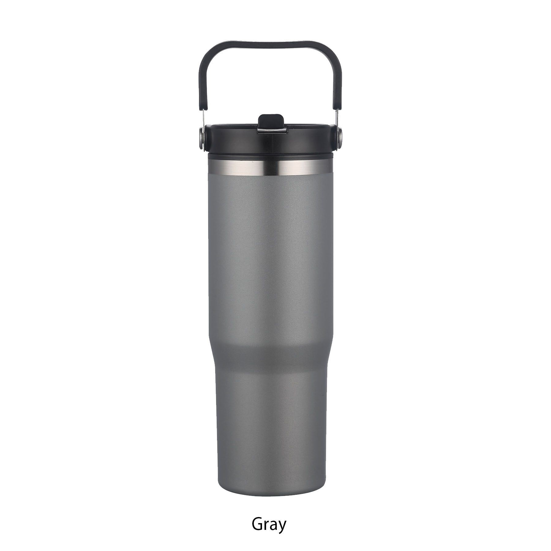 30 oz. Double Wall Travel Mug with Straw Lid & Carry Handle 12