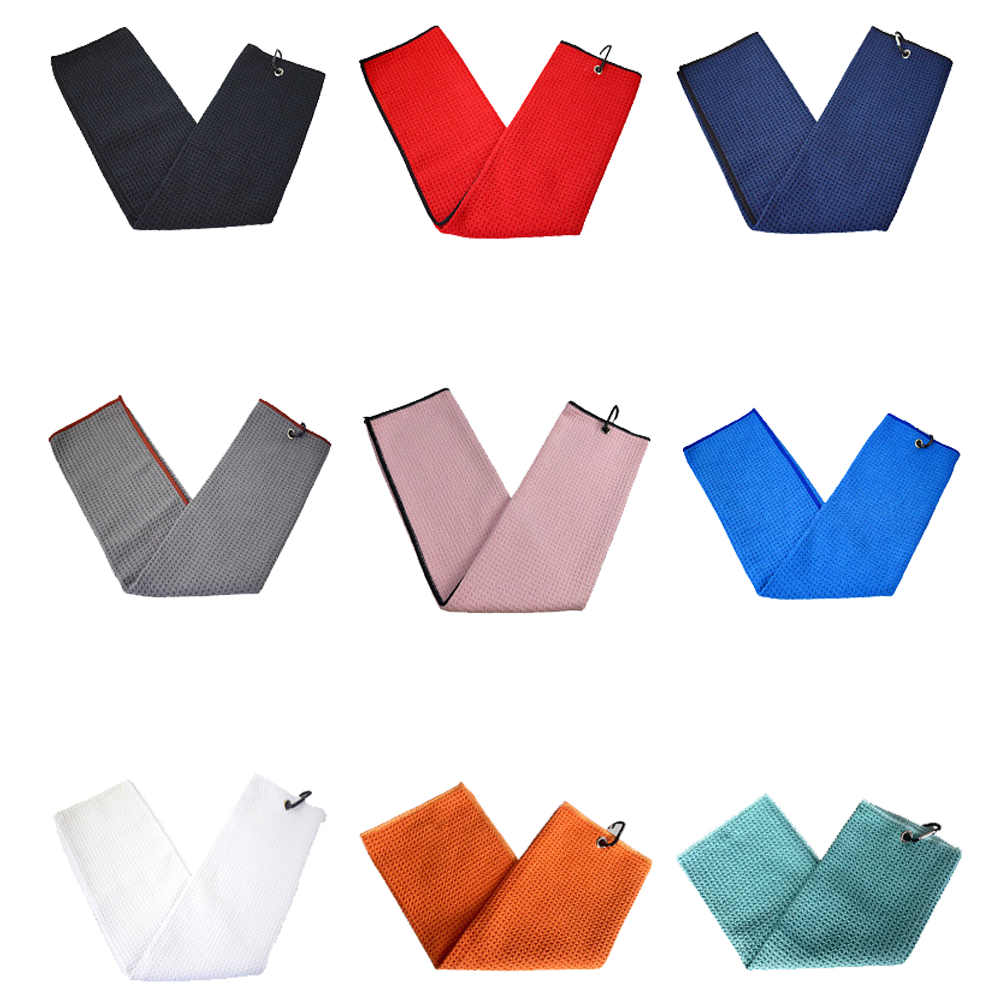15.8"x19.7" Tri-Fold Microfiber Golf Towel 2