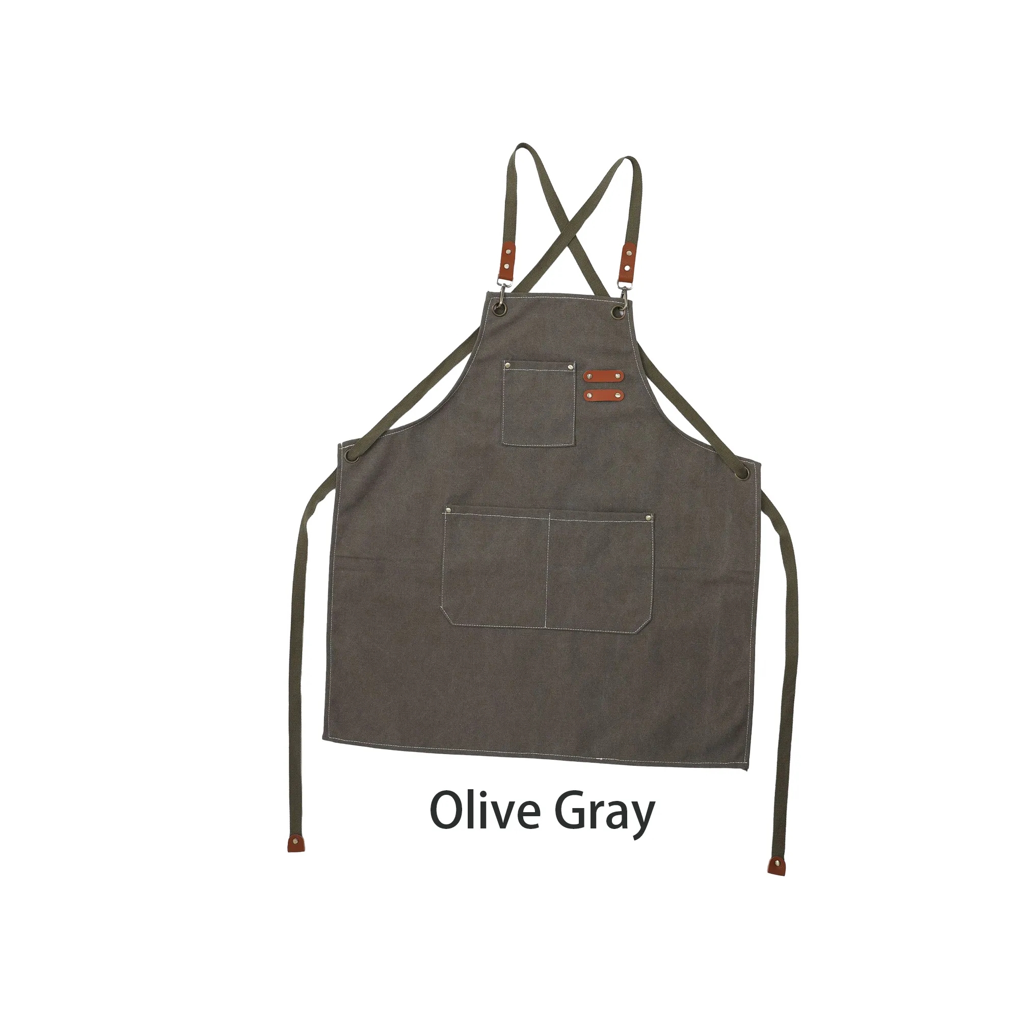 Durable Canvas Apron with Adjustable Straps and Pockets 11