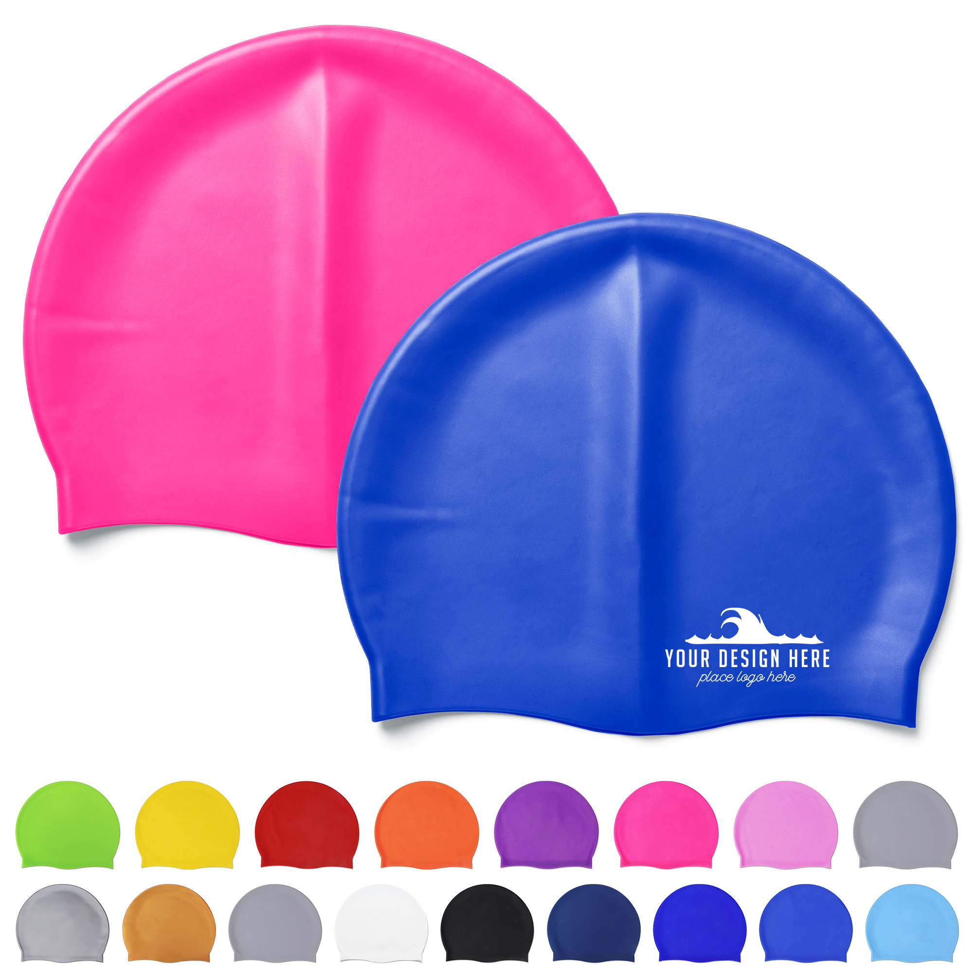 Unisex Silicone Swimming Cap with Ear Cover ?C 16 Colors 9