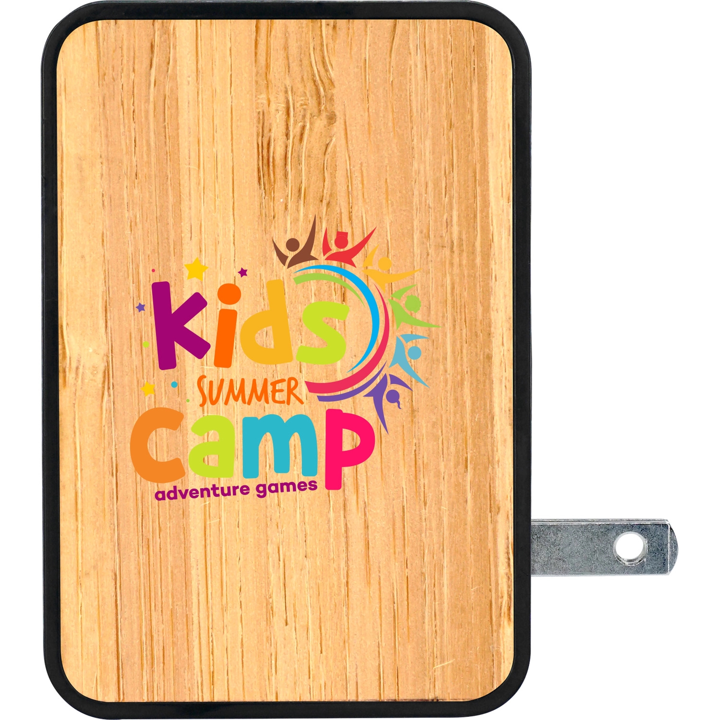 UL 4 PORT BAMBOO USB FOLDING WALL CHARGER 2