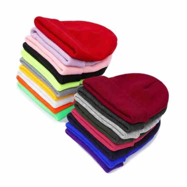 Custom Embroidery Solid Color knitted Beanie 4