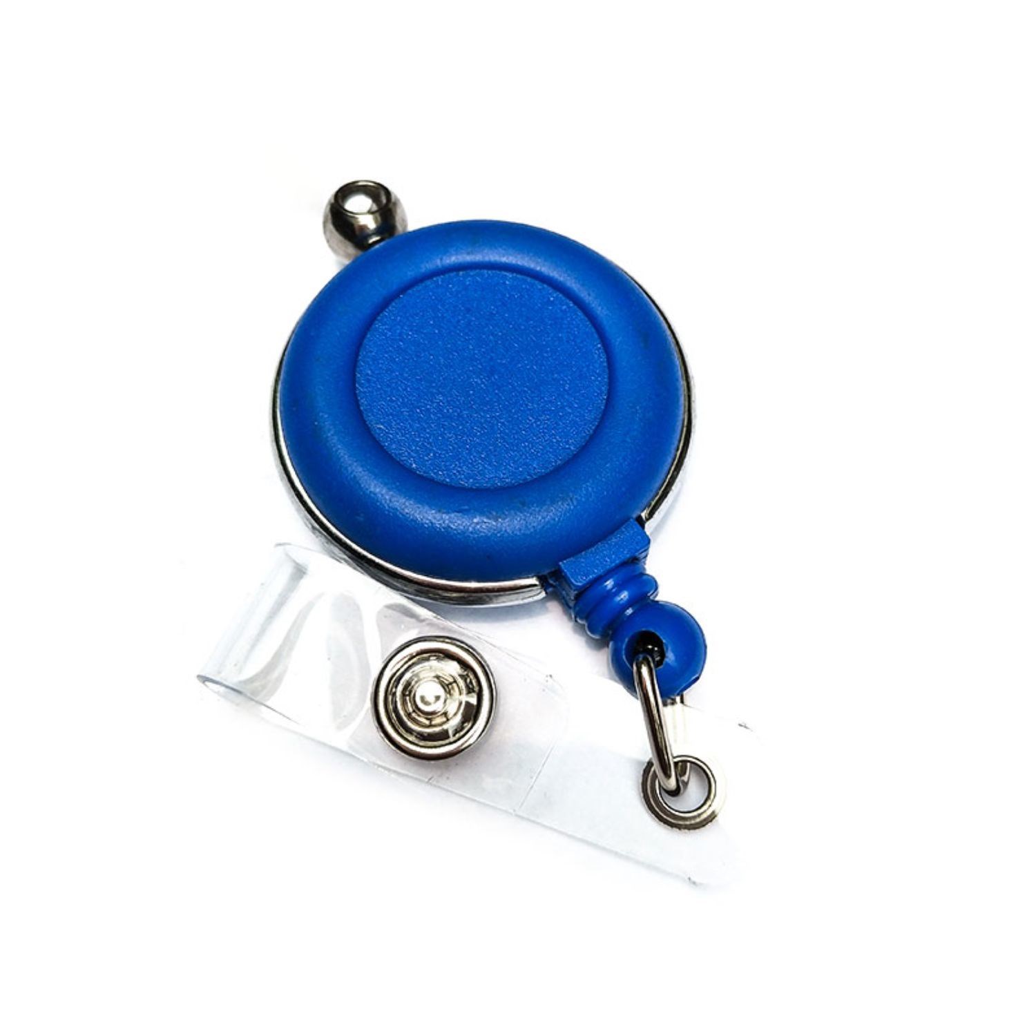 Silver Metal Frame Round Badge Reel Holder w/ Belt clip