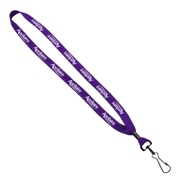 5/8" Polyester Shoelace Lanyard with Metal Crimp & Split-Ring 5