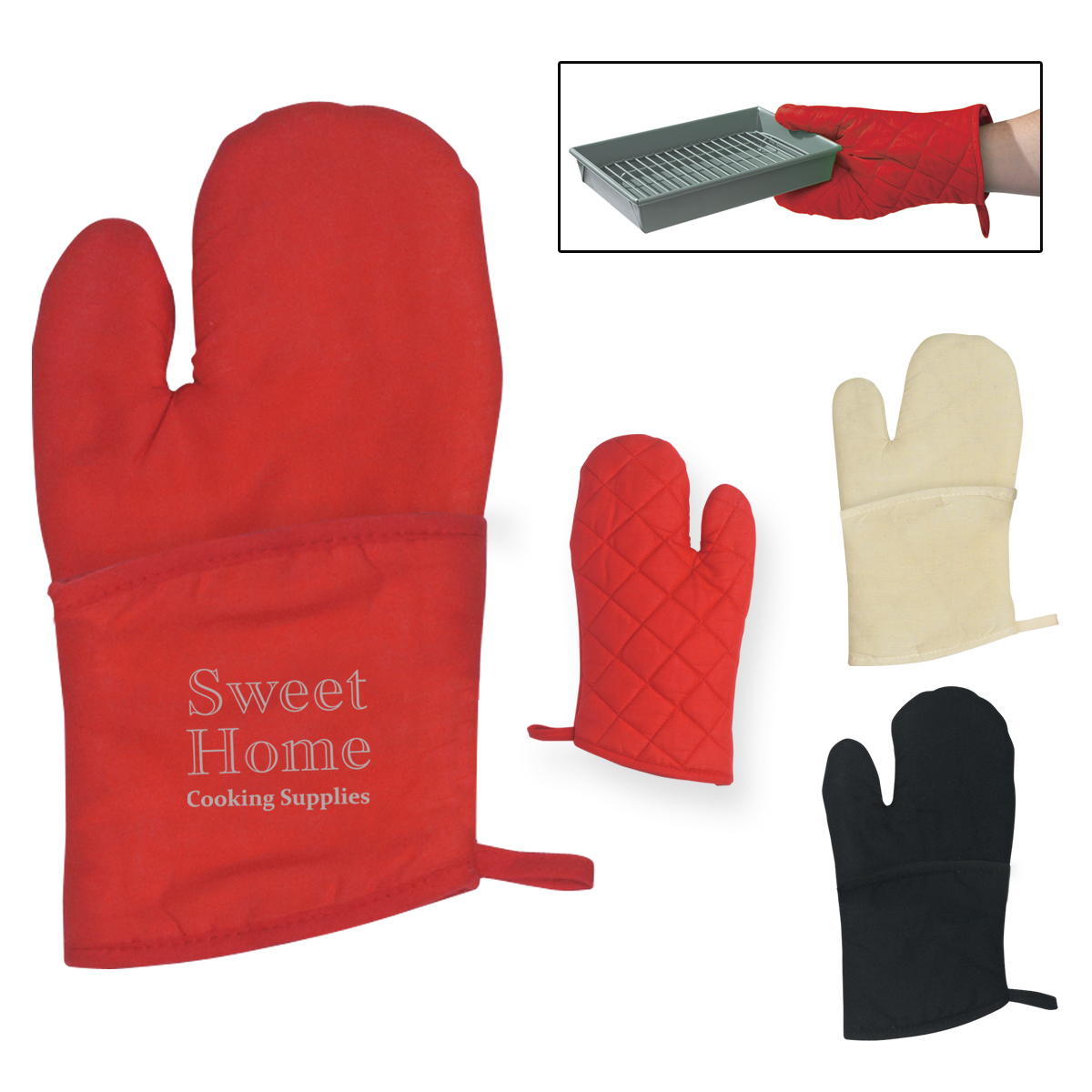 Quilted Cotton Canvas Oven Mitt 5
