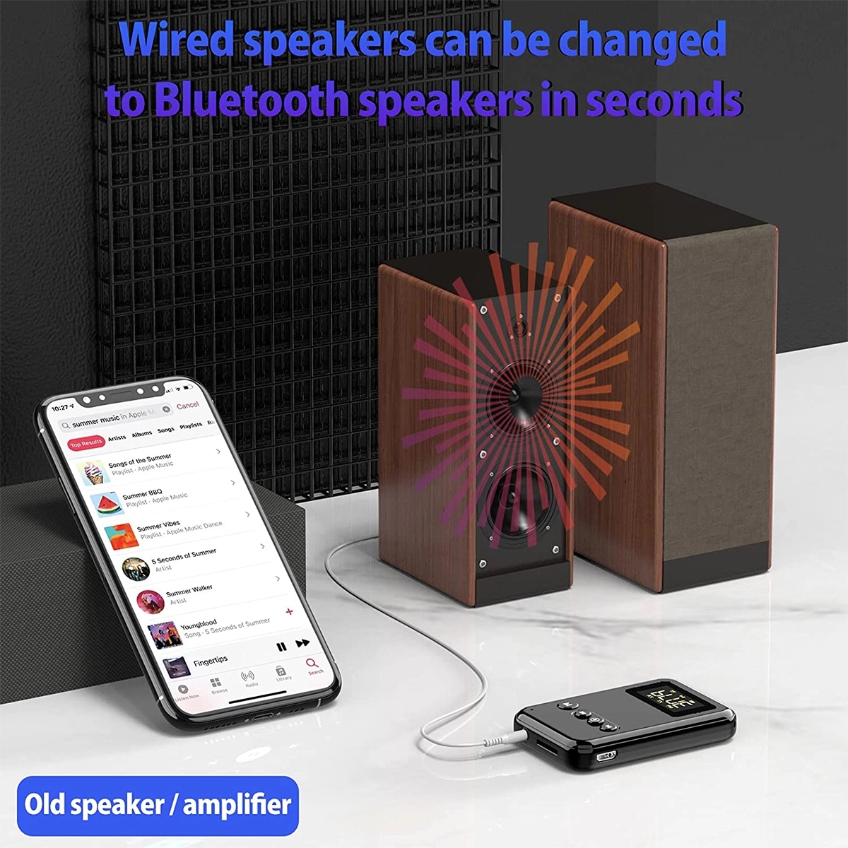 LCD Screen Bluetooth Transmitter Receiver 5