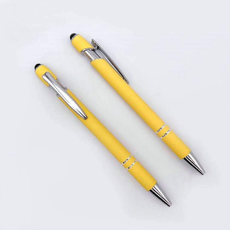 Retractable Touch Aluminum Stylus Pen Laser Engraved 4