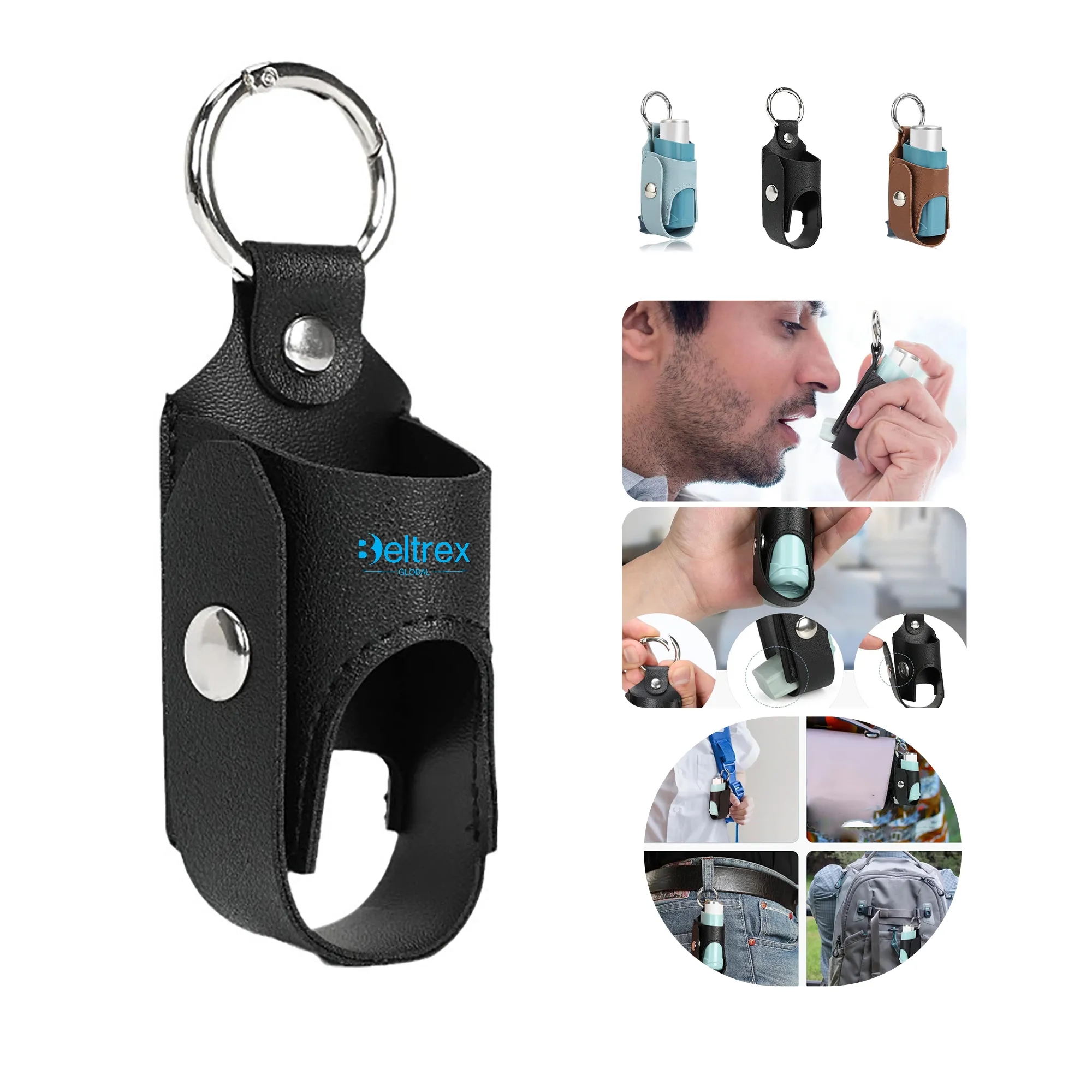 Portable Spray Bottle Pouch Durable PU Leather Nylon 6
