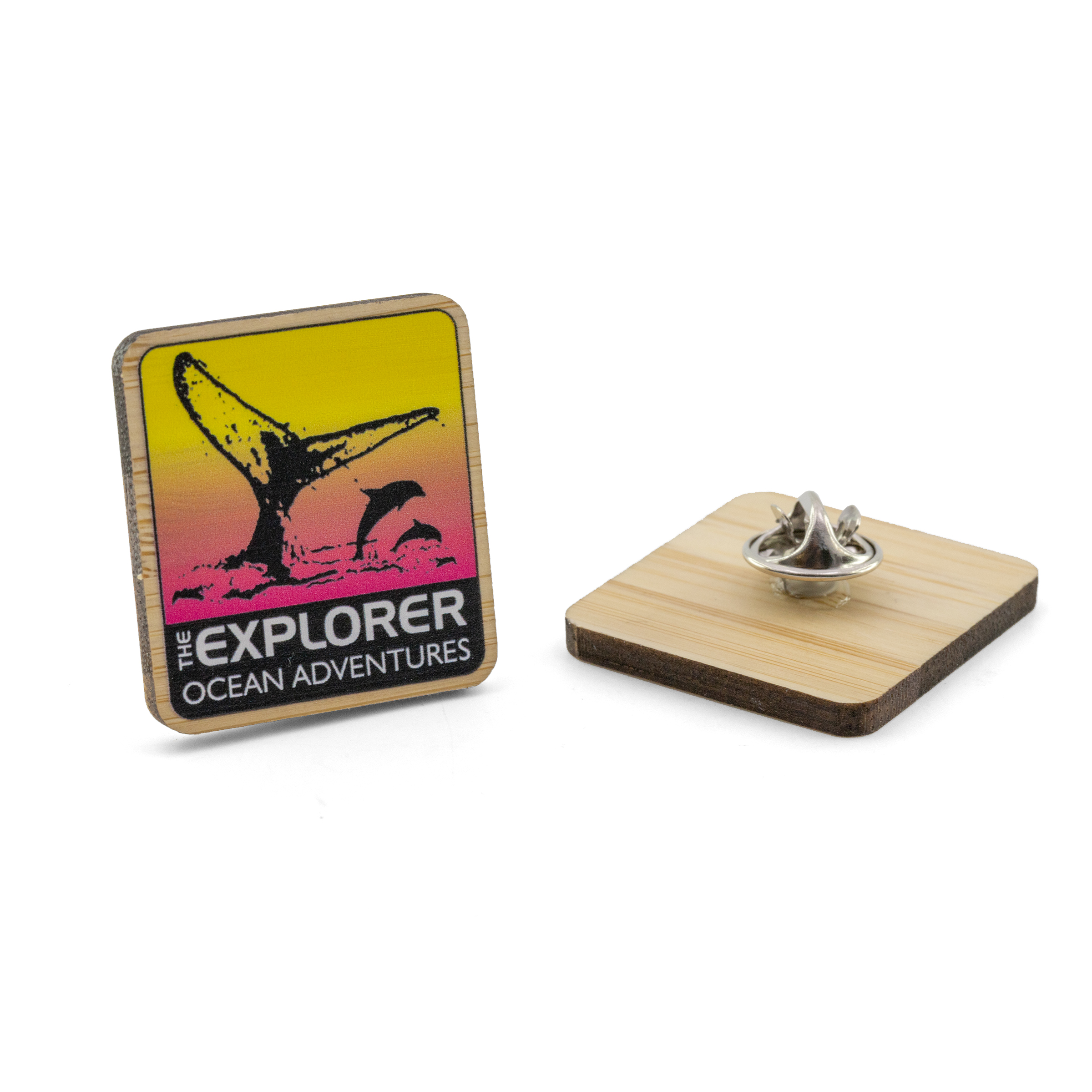 Bamboo Lapel Pins Full Color (1-1/2") 5