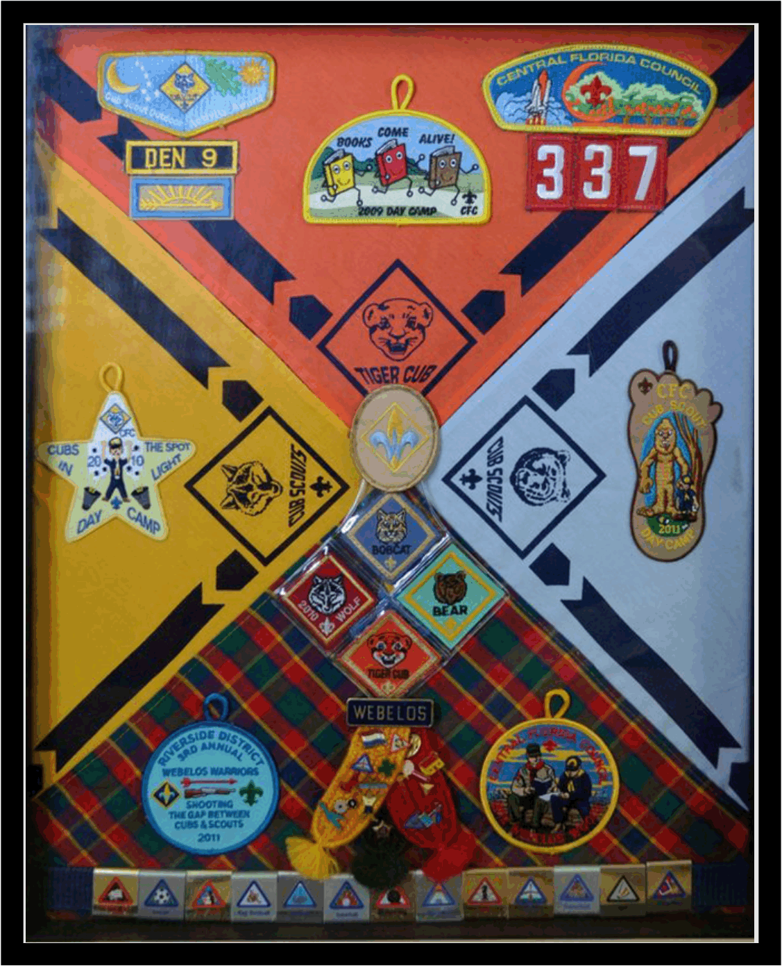 Black 3D Deep Wood Shadow Box w/ Linen Back Board 1