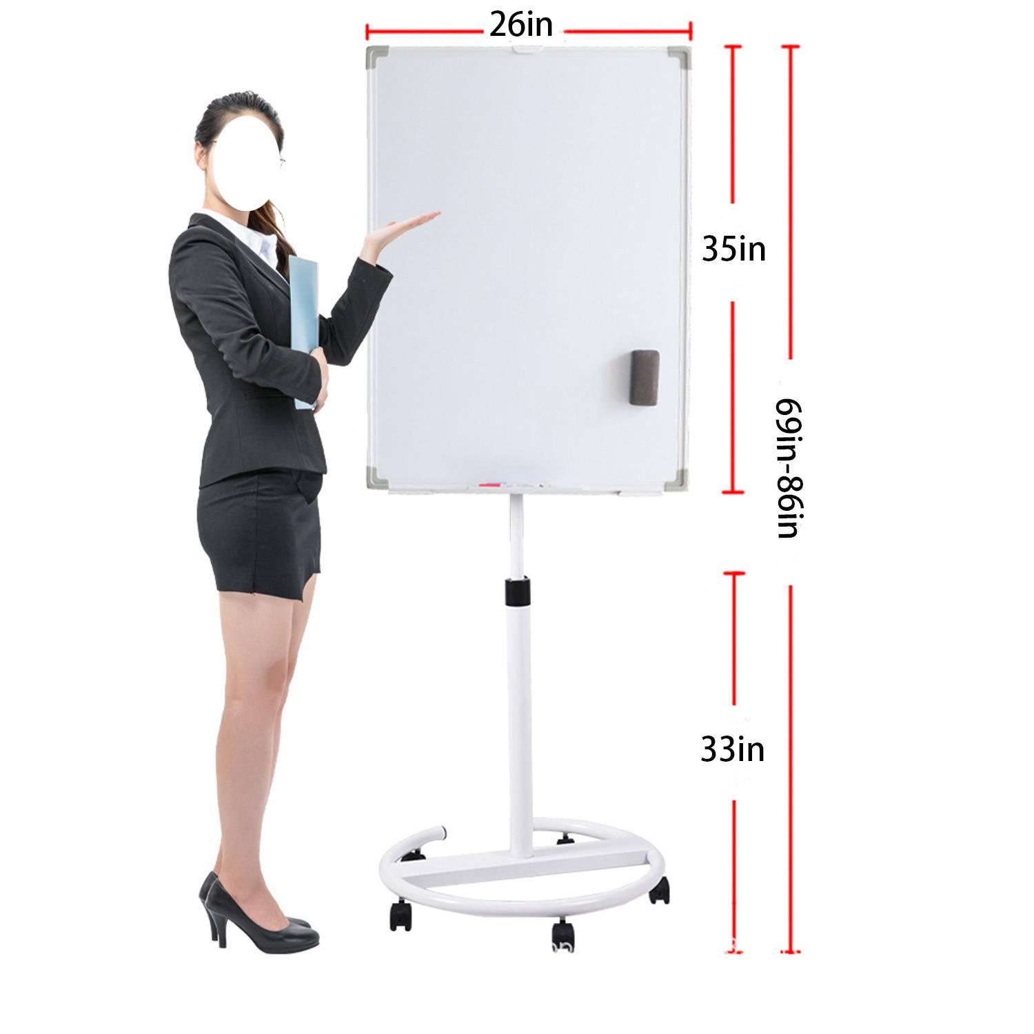 Magnetic Mobile Dry Erase Board Set w/ Stand 5