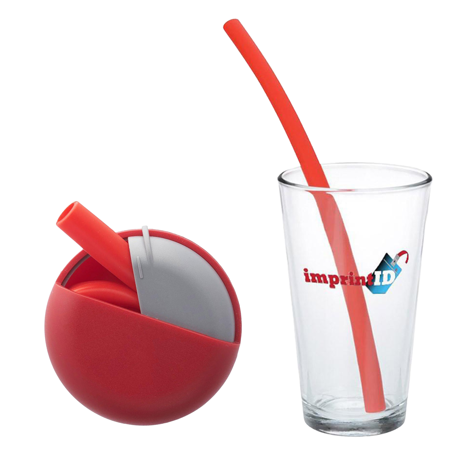 Eco-friendly Soft Silicone Straw w/ Carrying Case Reusable 3