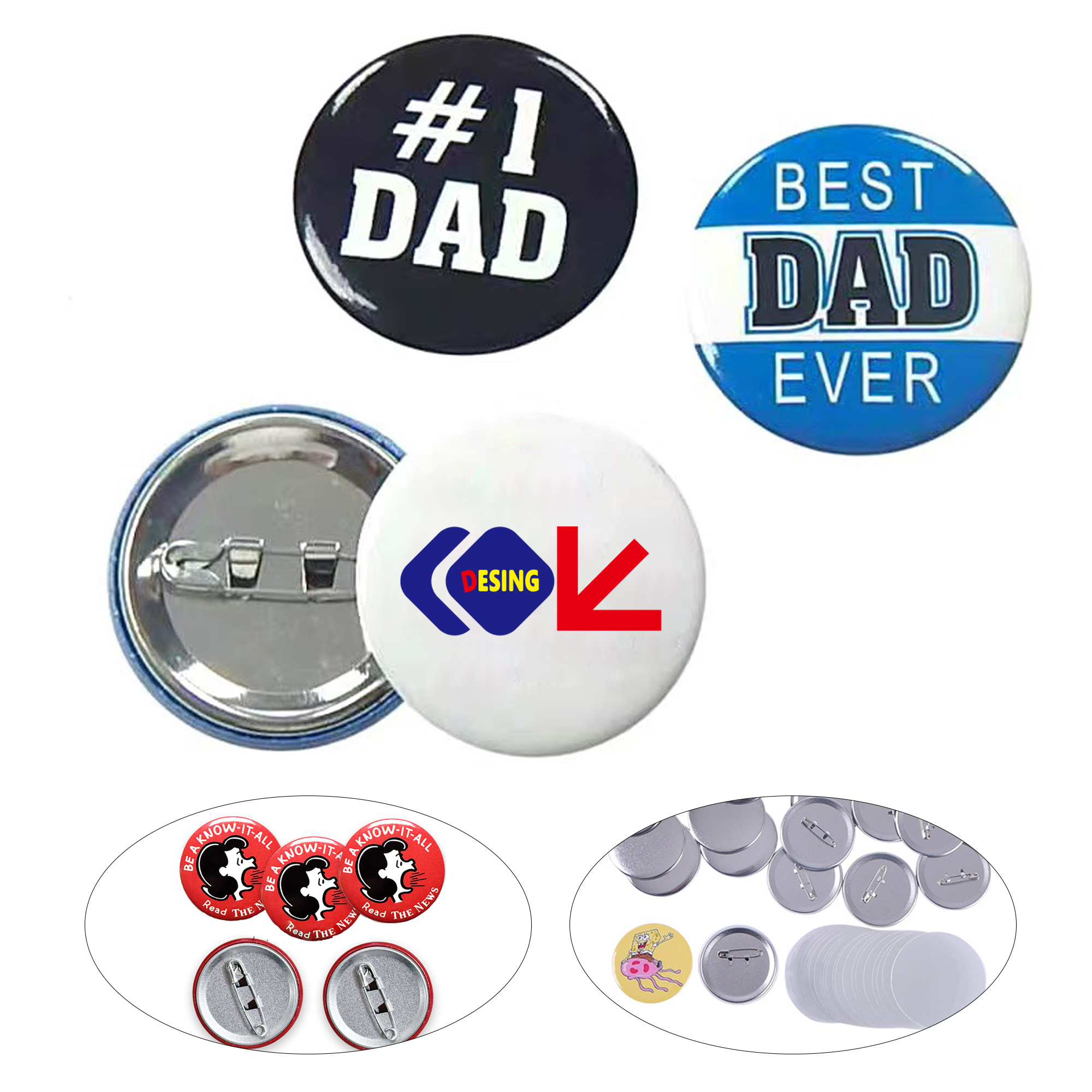Custom Metal Badges Personalized Button 3