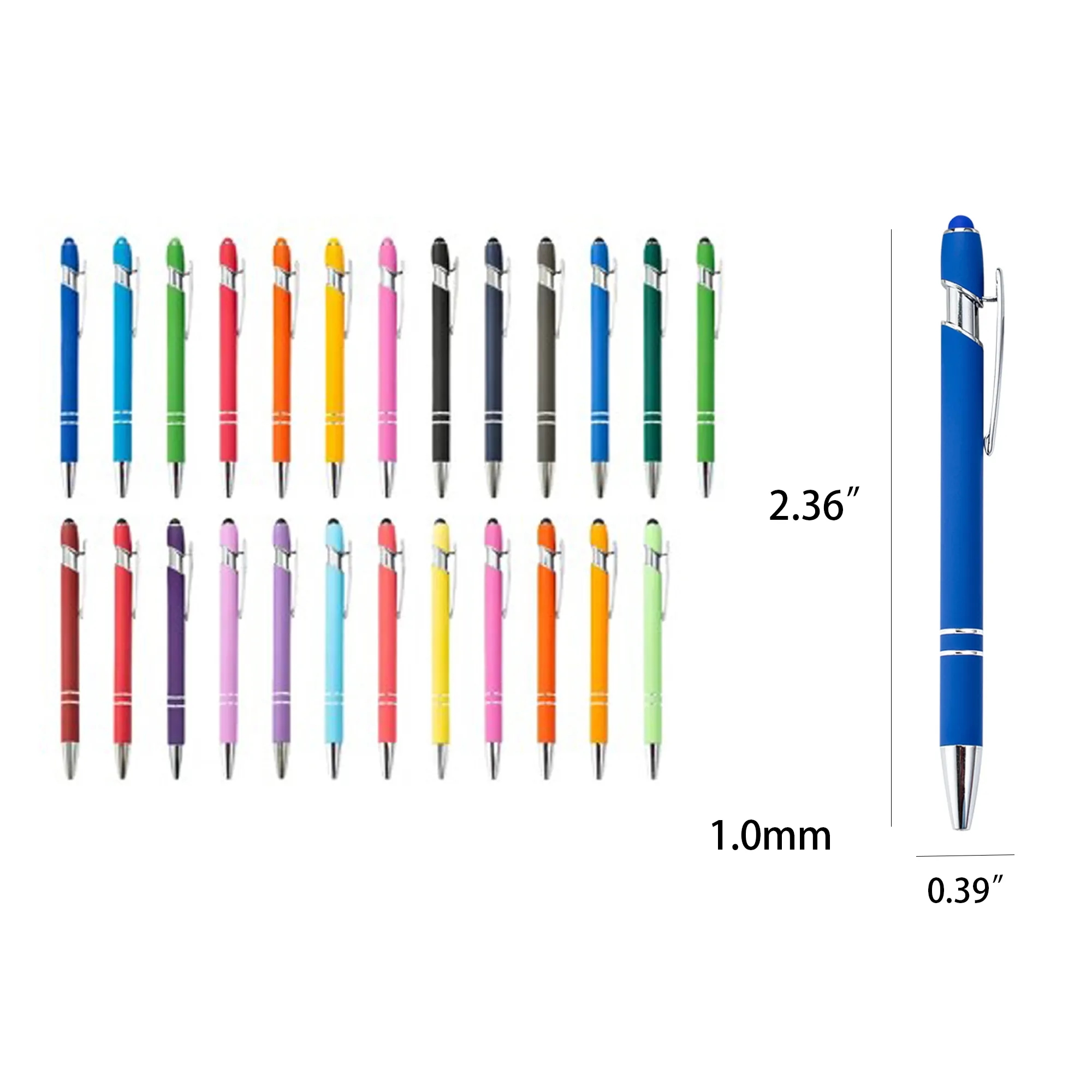Black Ink Ballpoint Pen With Stylus Tip 3