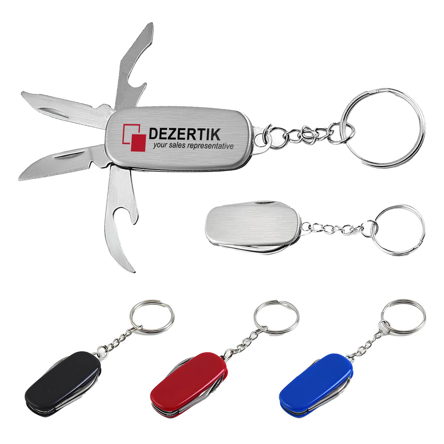 4-In-1 Multi-Function Folding Knife With Keychain 4