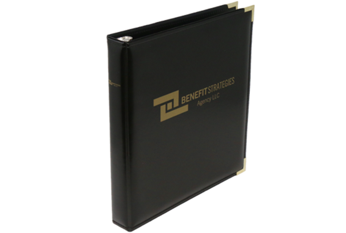 .75" Round Ring 11" x 8.5" Turned & Stitched Binder 1