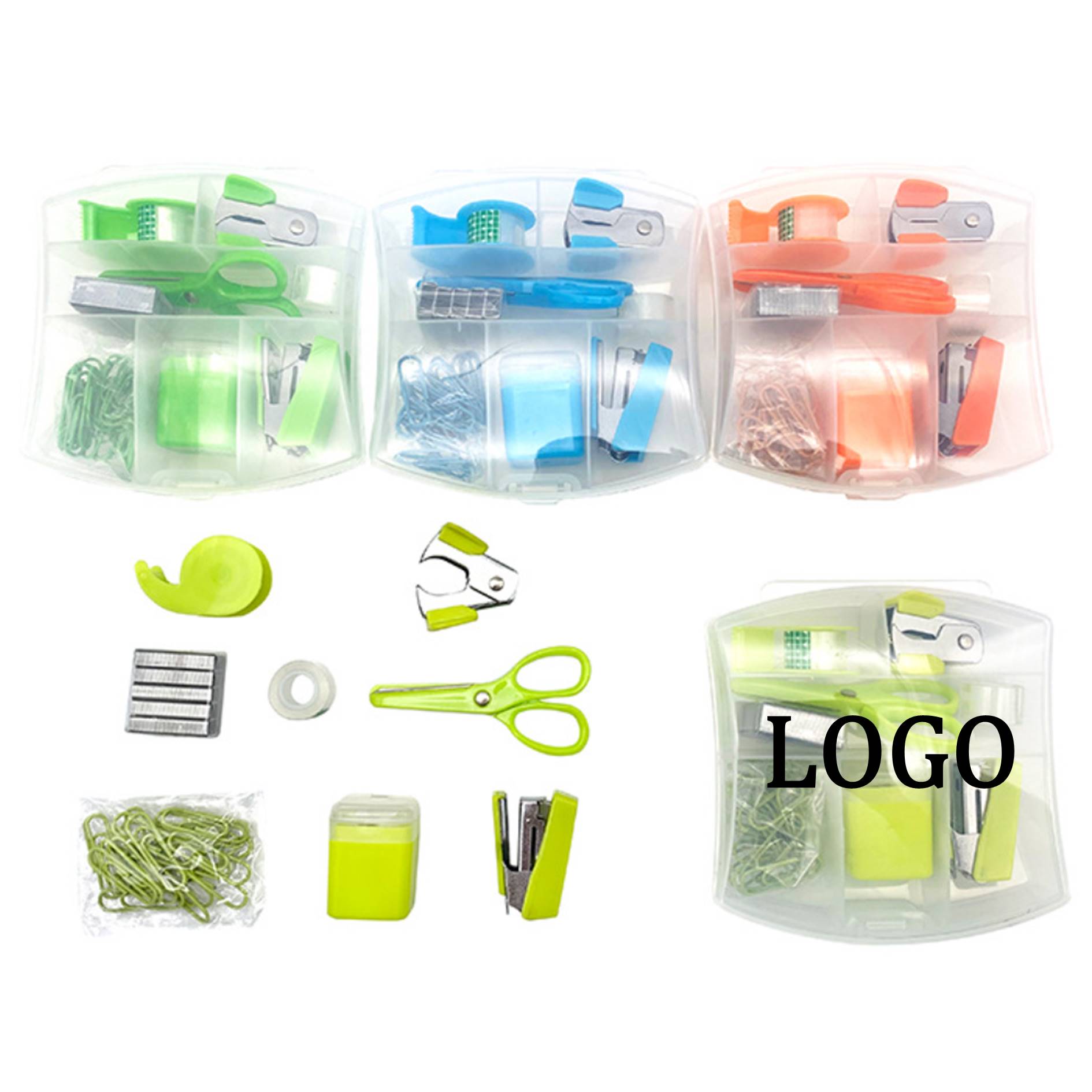 Portable 8Pcs Stationery Kit For Office 2
