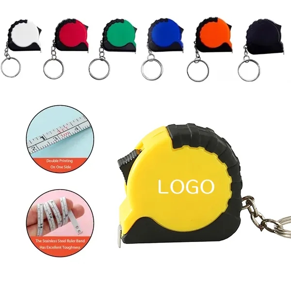 Mini Tape Measure Keychain with Pieces 2