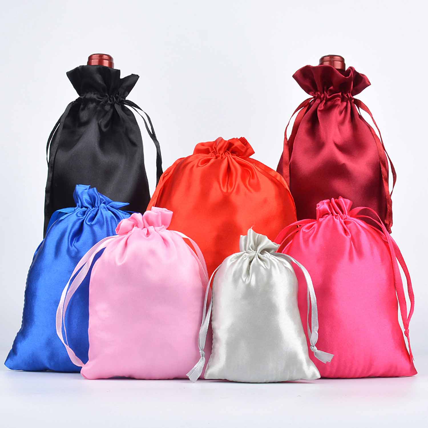 Satin Gift Bags Jewelry Drawstring Pouch 3