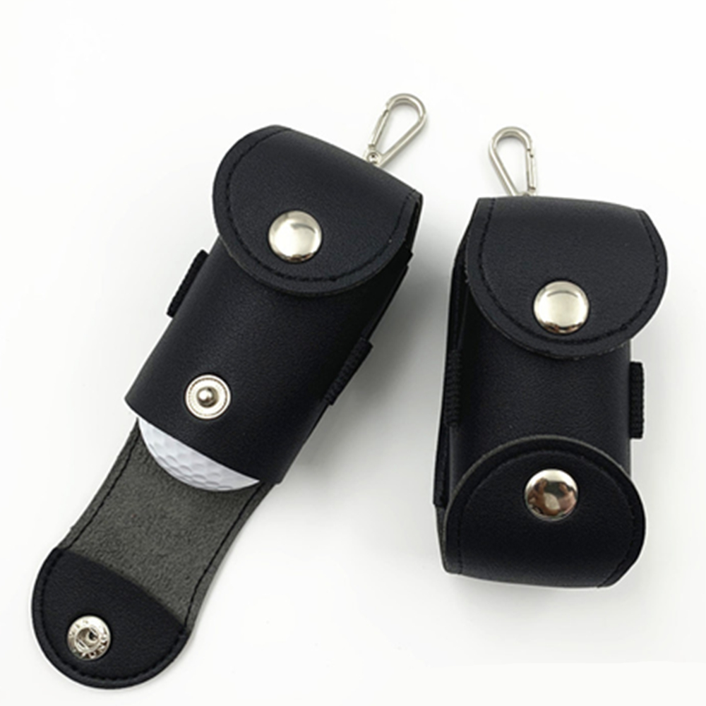 Leather Golf Ball Holder Bag 4