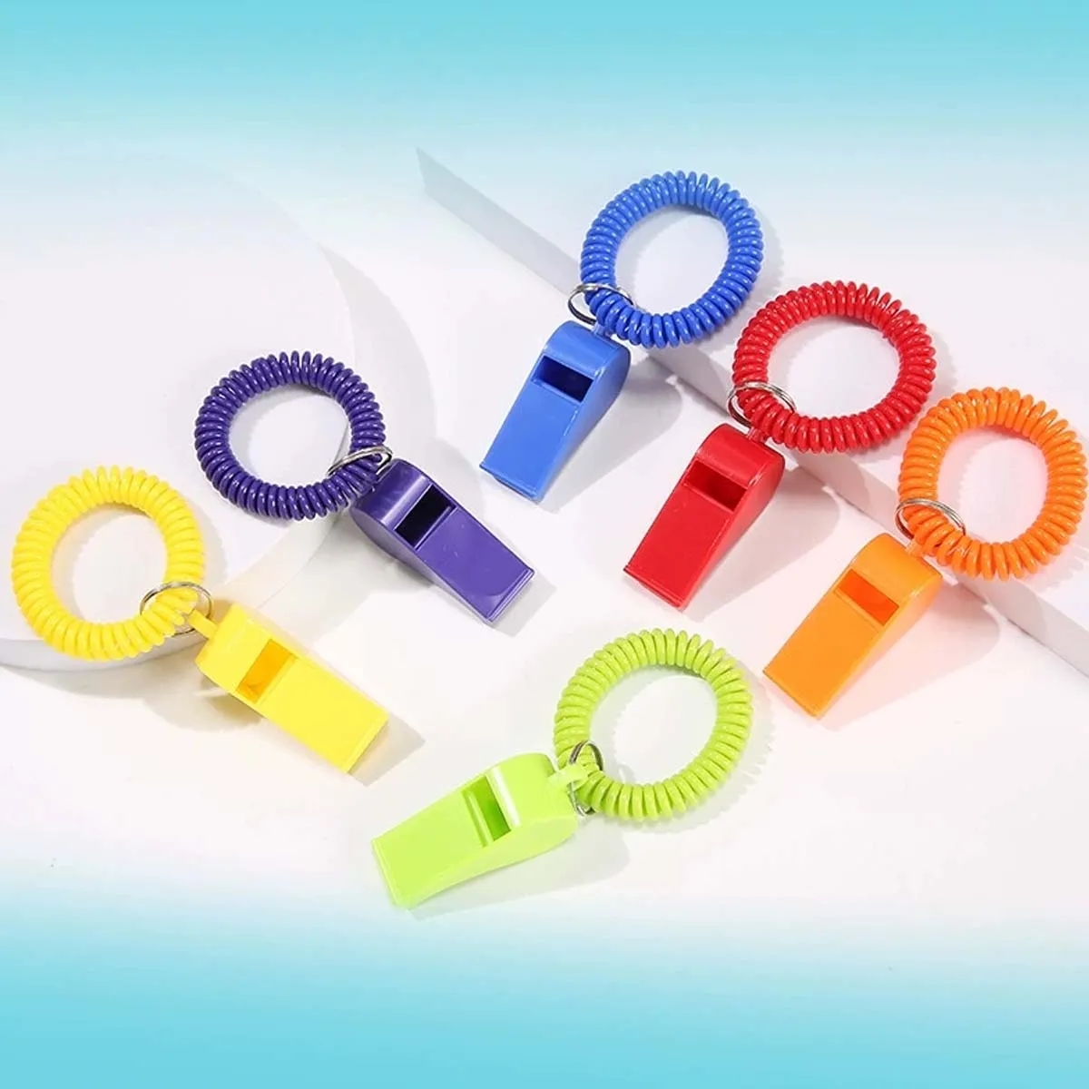 Coaches Referees Whistle with Coiled Bracelet Keychain 1