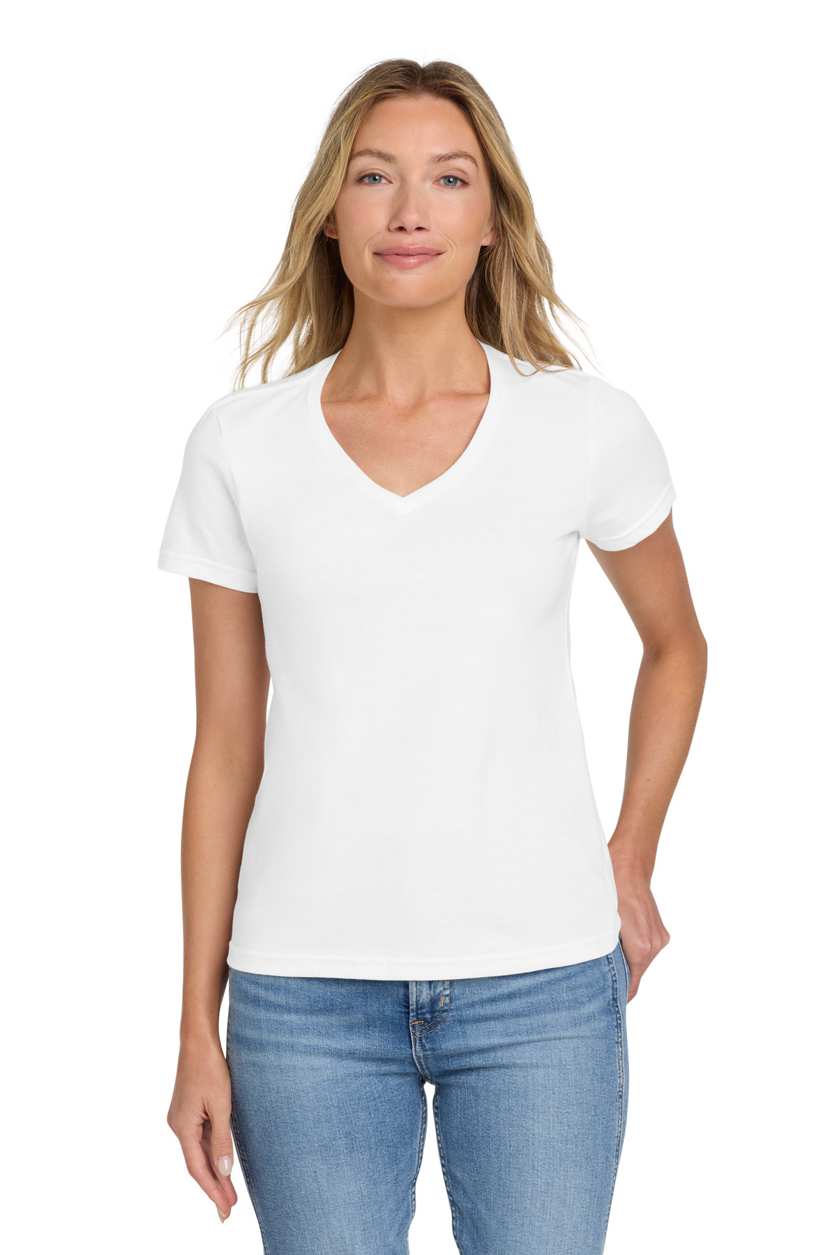 Gildan® Softstyle Women's Fit V-Neck T-Shirt 1