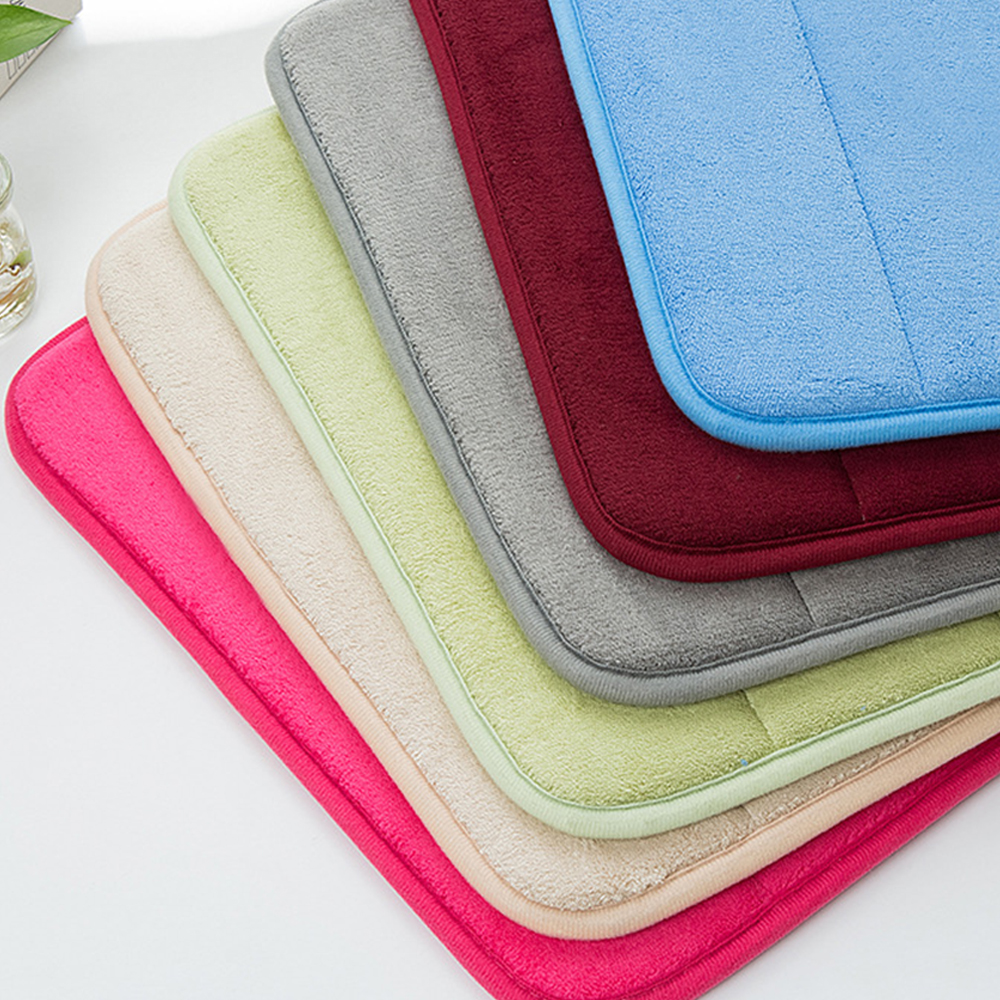 Bathroom nonslip plush carpet absorbent floor mat 3