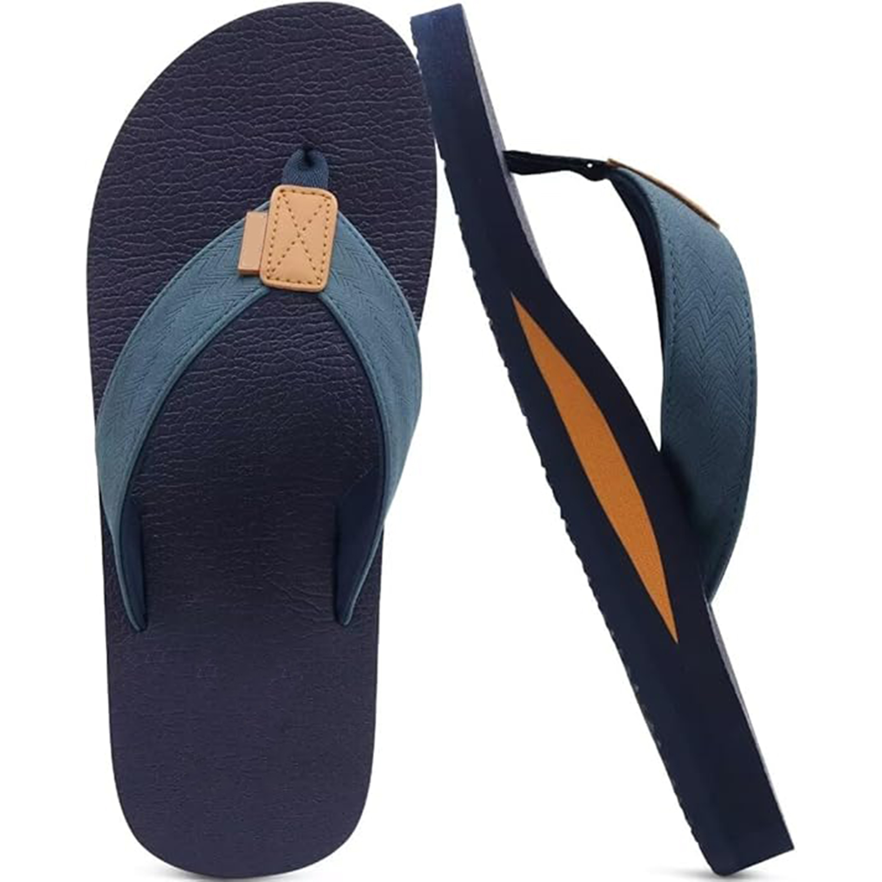 Men's Yoga Mat Leather Flip Flops 10