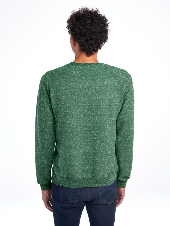 JERZEES Snow Heather Ring-Spun Unisex Raglan Crew 3