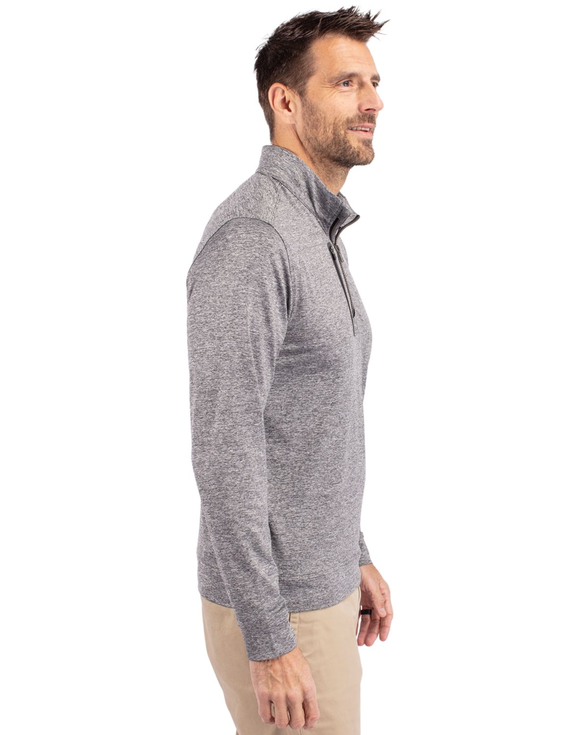 Cutter & Buck Stealth Heathered Mens Quarter Zip 9