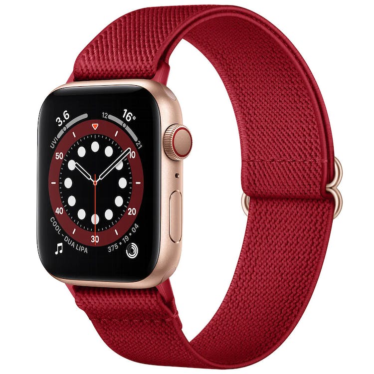 Apple Watch Mesh Bands - Red Nylon 42mm/44mm/45mm Face 1